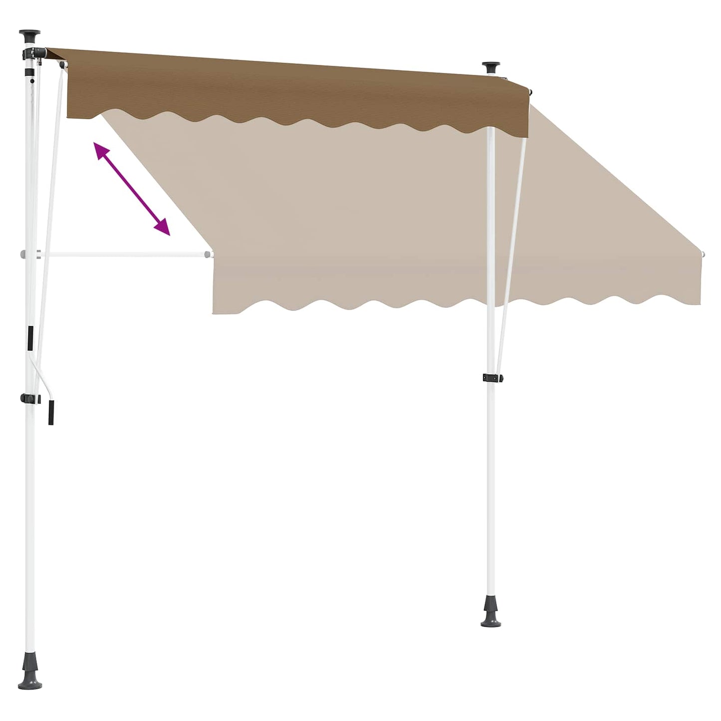 Manual Retractable Awning Beige 300 cm