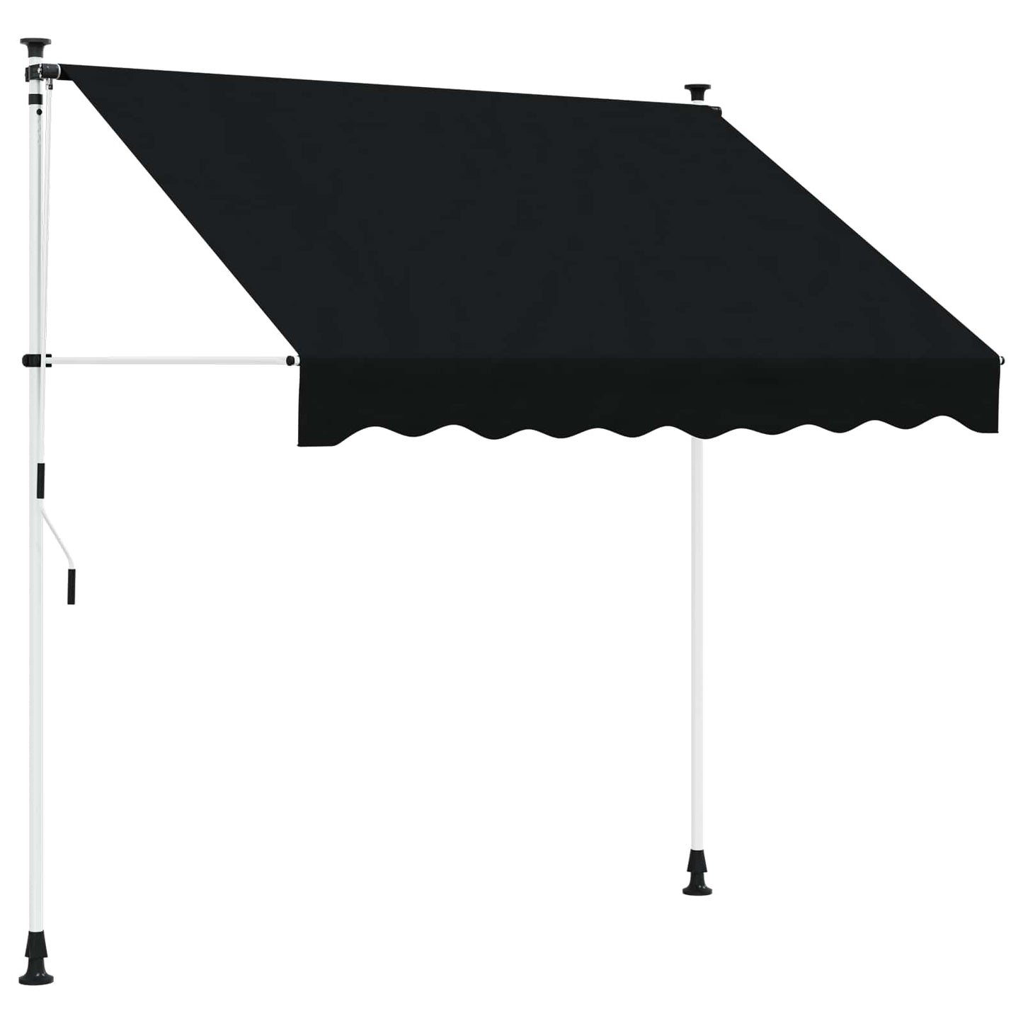 Manual Retractable Awning Black 100 cm