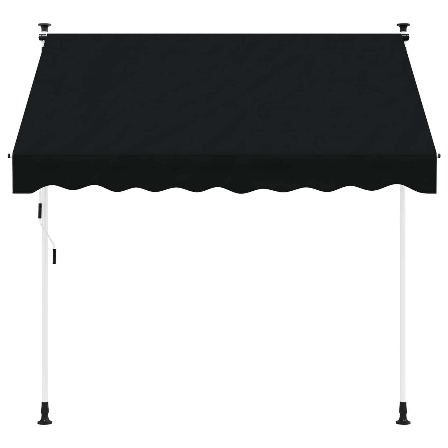 Manual Retractable Awning Black 200 cm