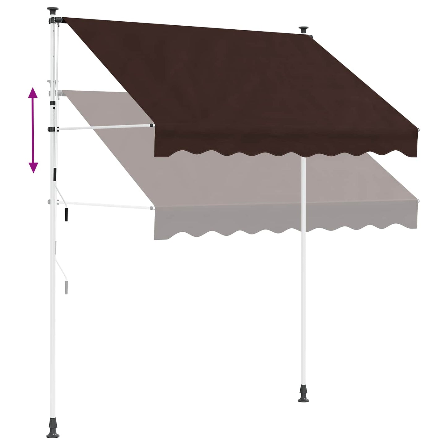 Manual Retractable Awning Brown 350 cm