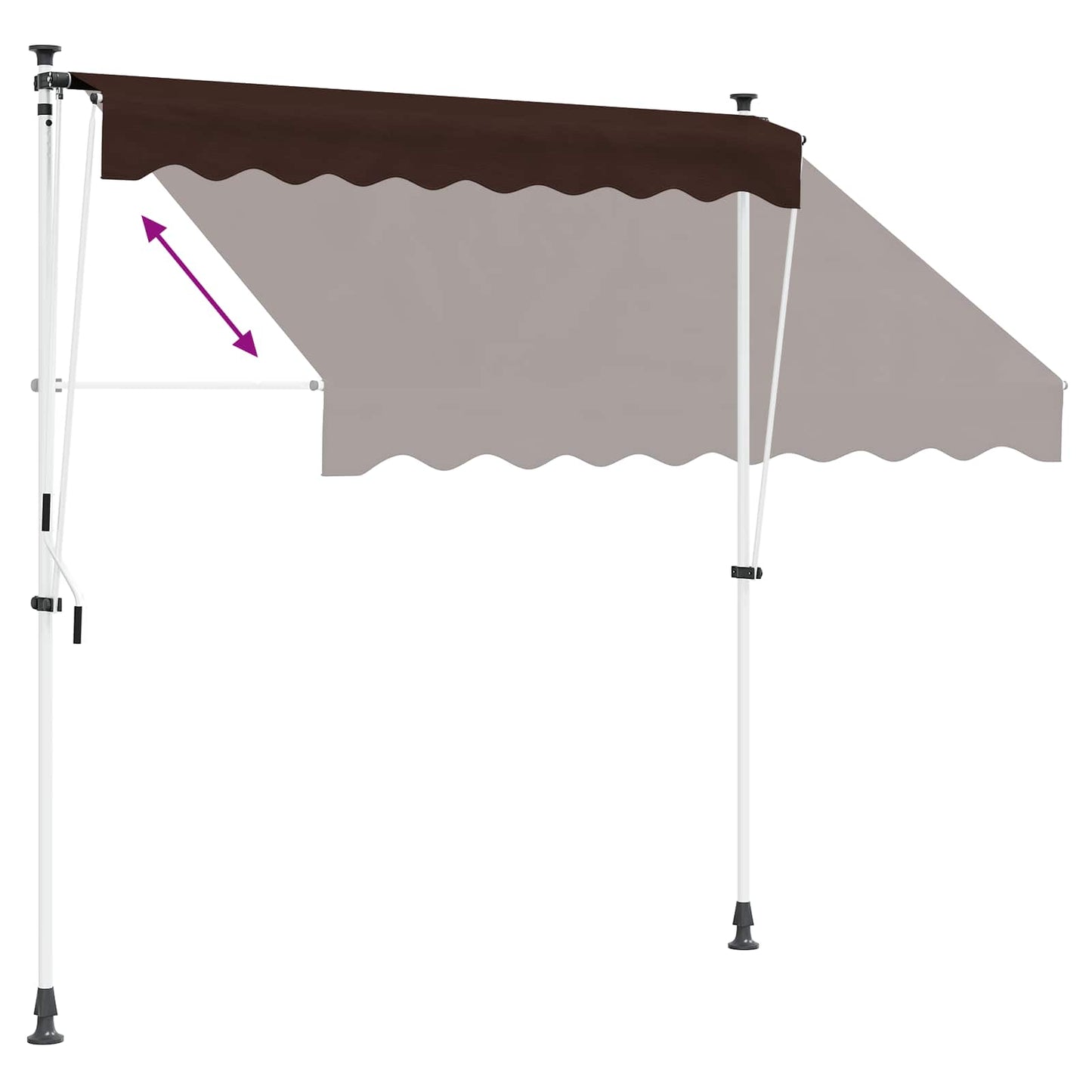 Manual Retractable Awning Brown 400 cm