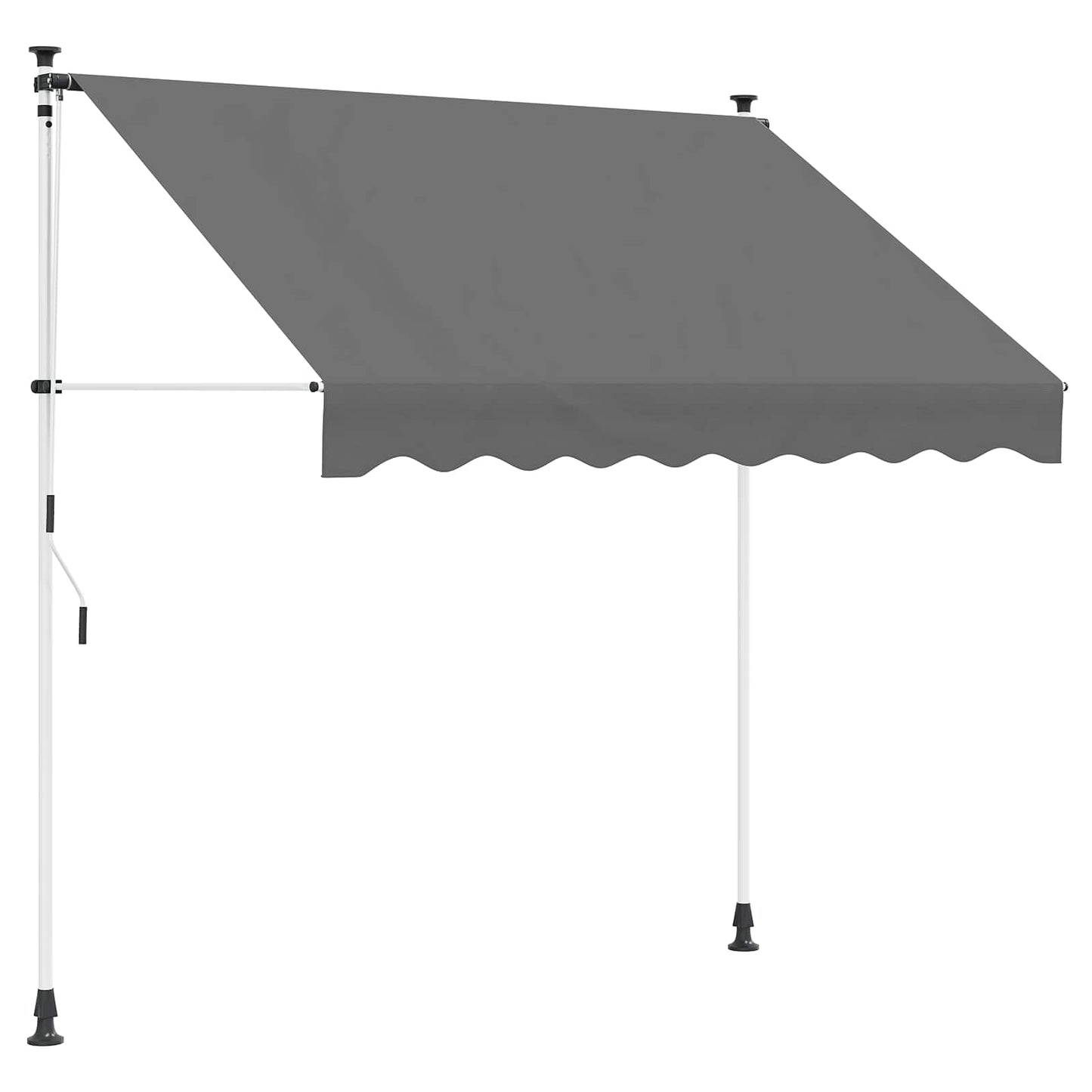 Manual Retractable Awning Light Grey 150 cm