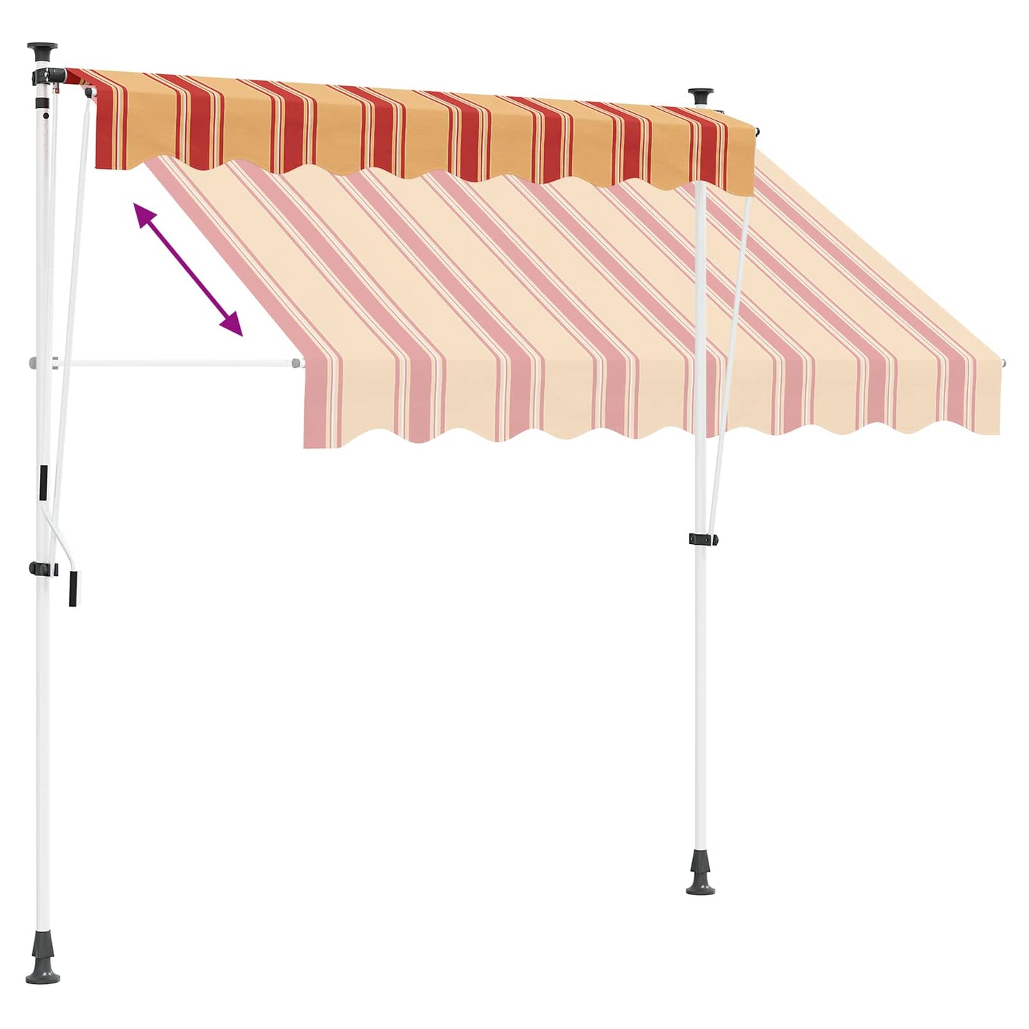 Manual Retractable Awning Light Grey 400 cm