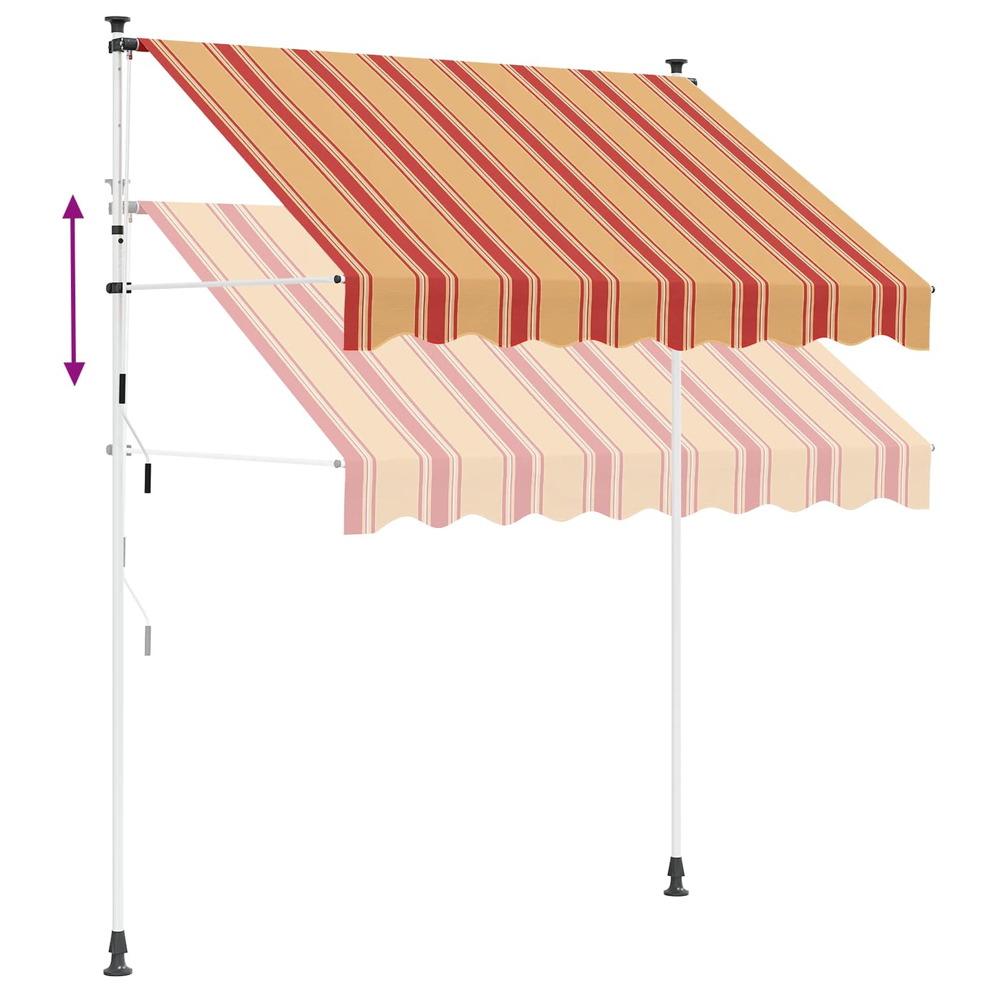 Manual Retractable Awning Multicolour 100 x 115 x 300 cm