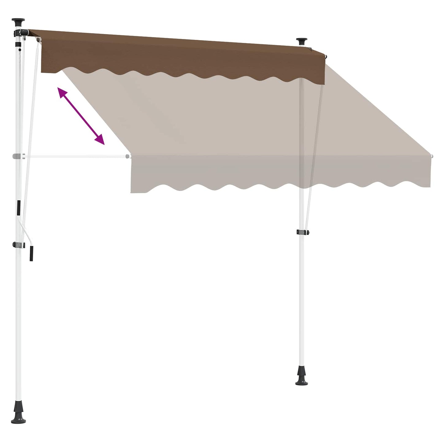 Manual Retractable Awning Taupe 250 cm