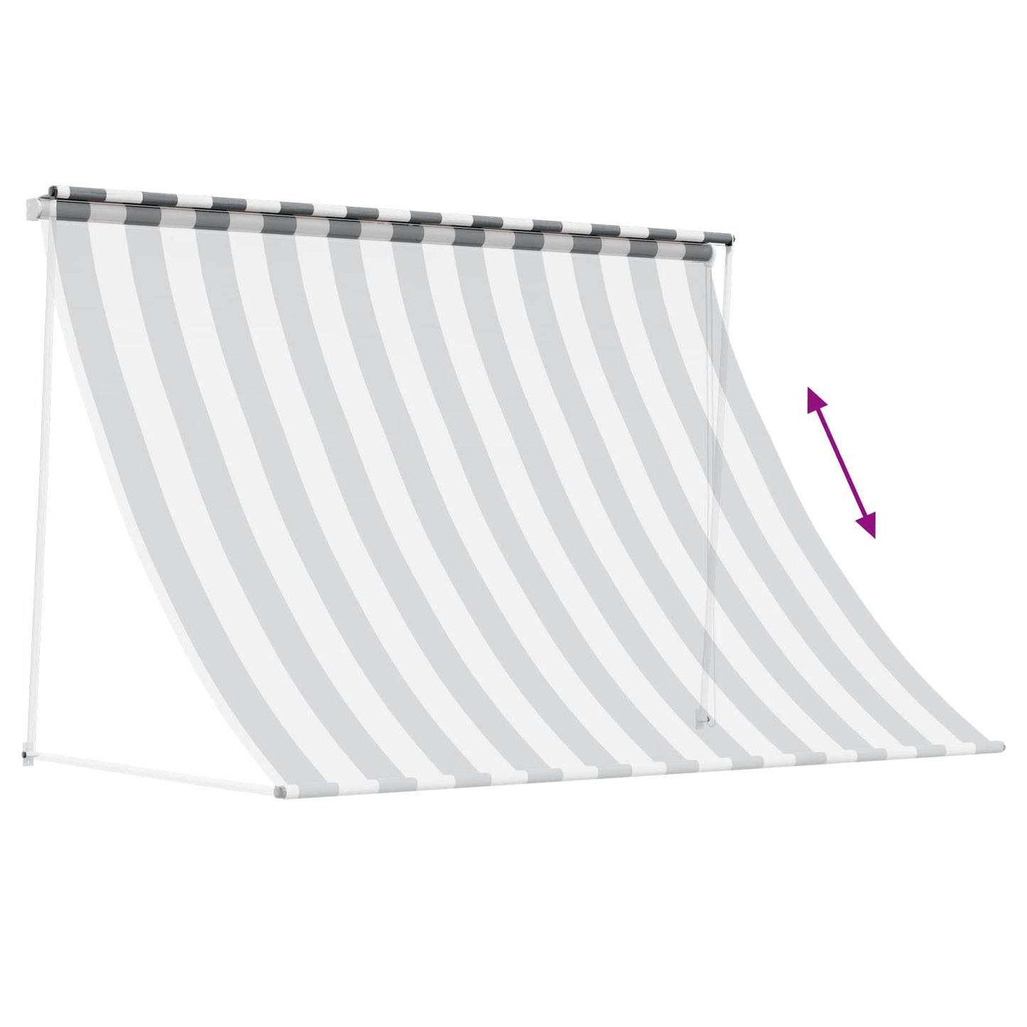 Awning Anthracite and White 400 x 150 cm