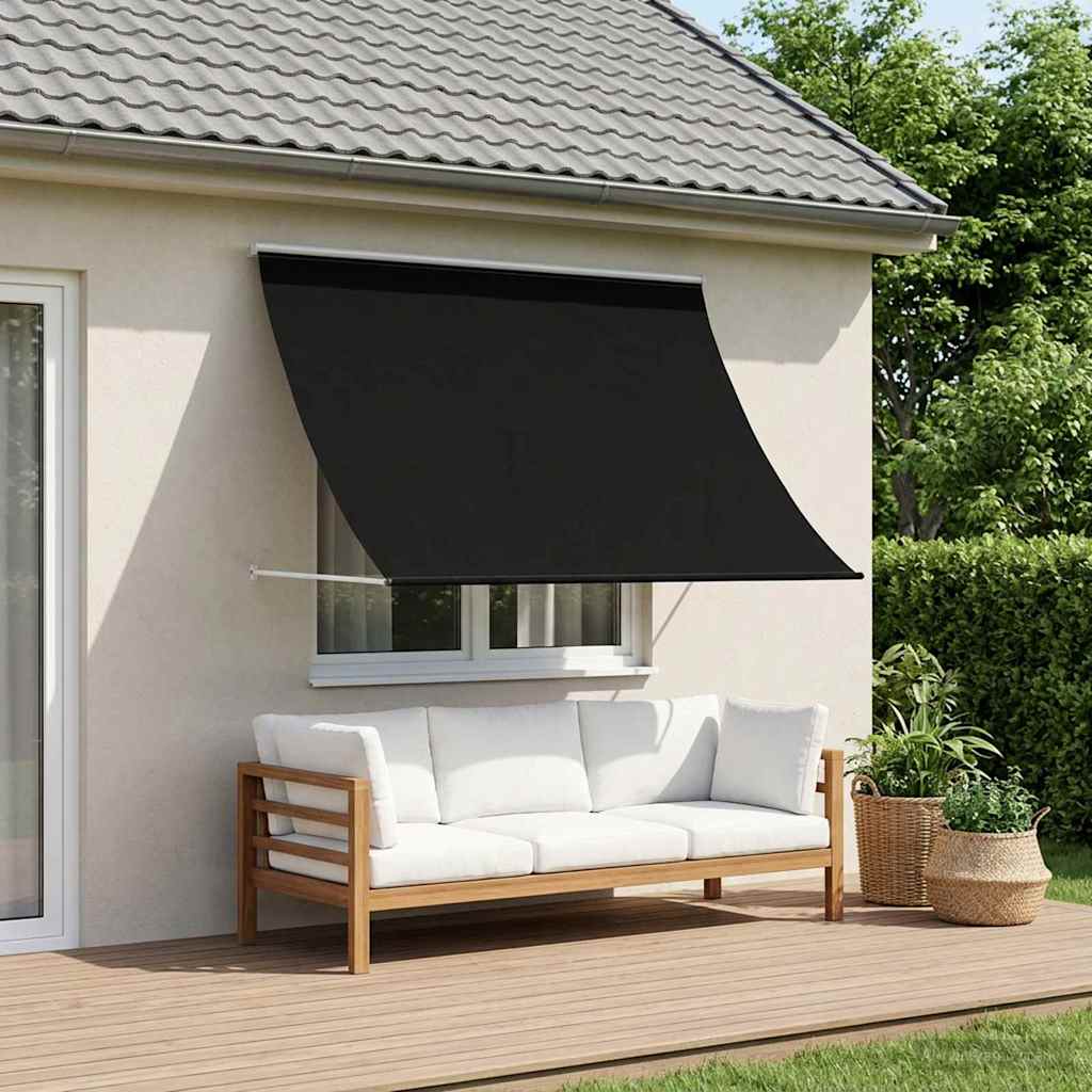 Awning Black 400 x 150 cm 180 g / m² Polyester with PU Coated