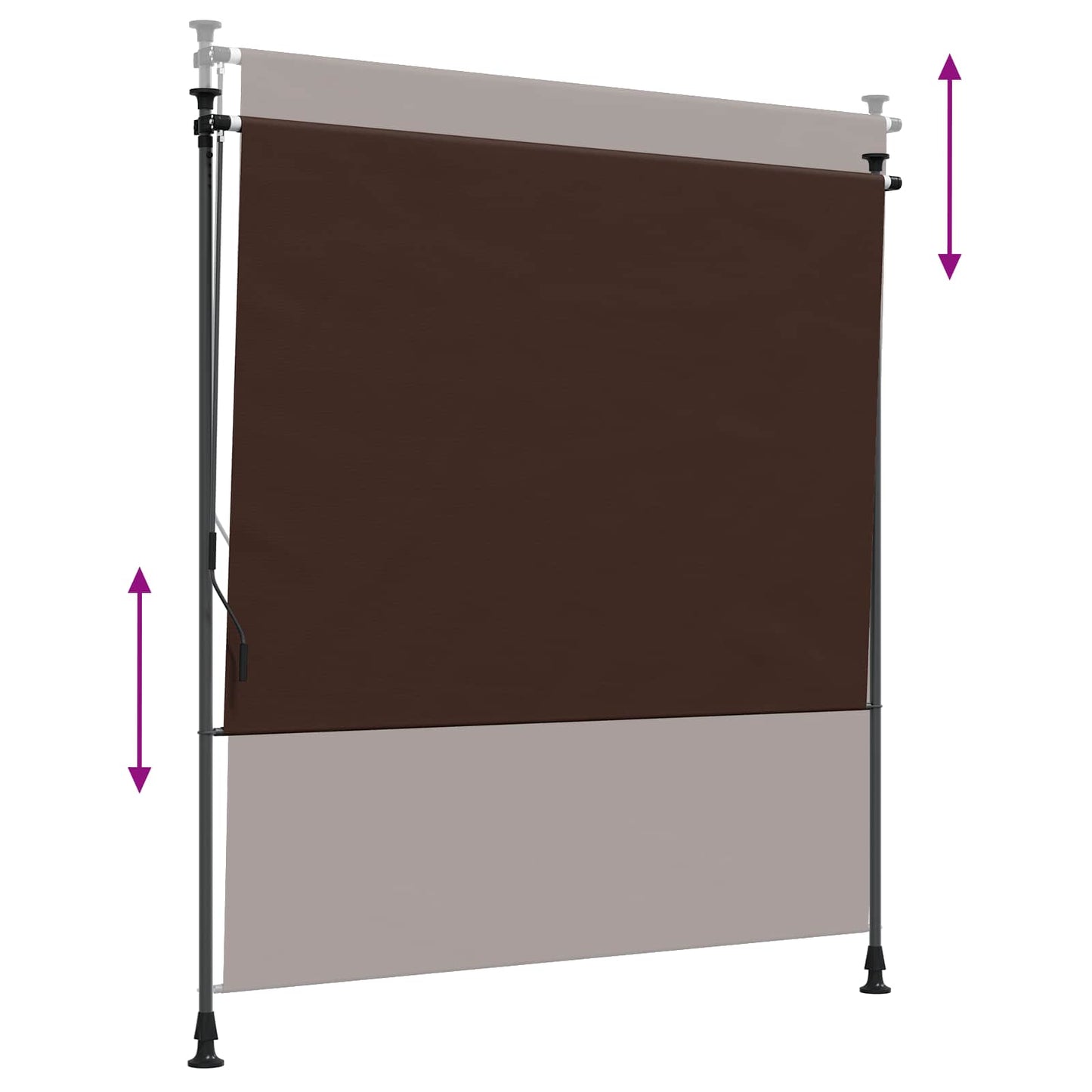 Outdoor Roller Blind Brown 200 x 270 cm