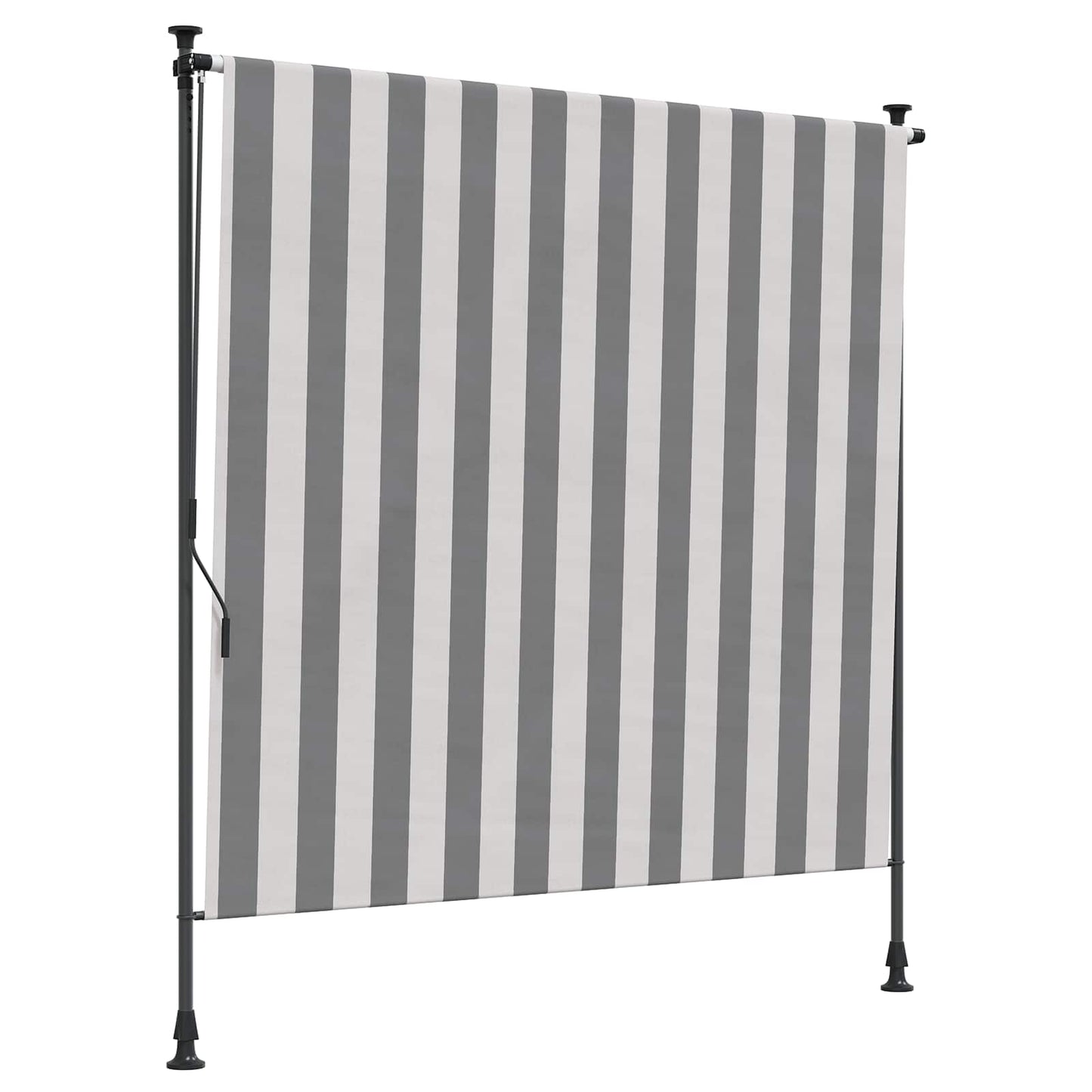 Outdoor Roller Blind Anthracite and White 120 x 270 cm