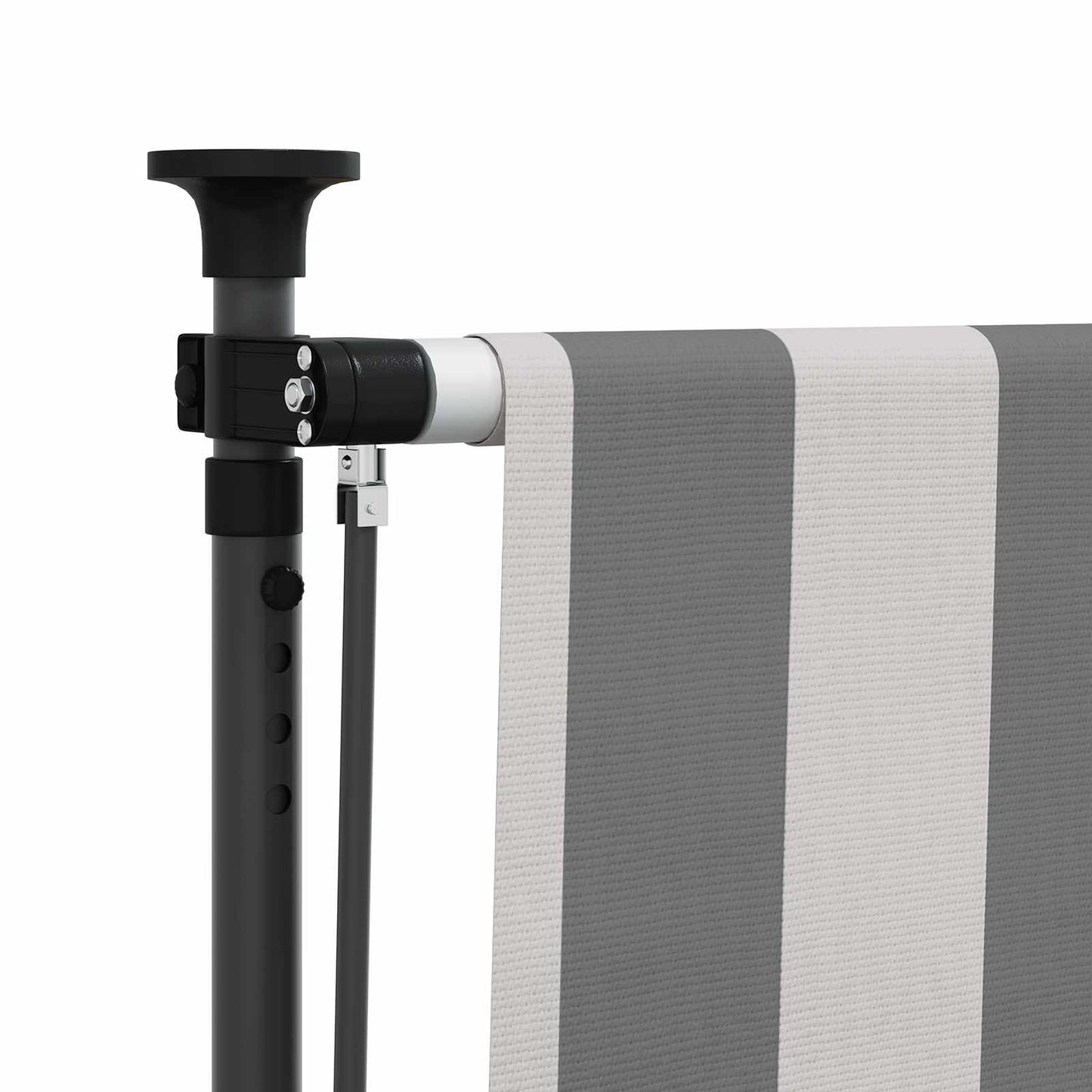Outdoor Roller Blind Anthracite and White 150 x 270 cm