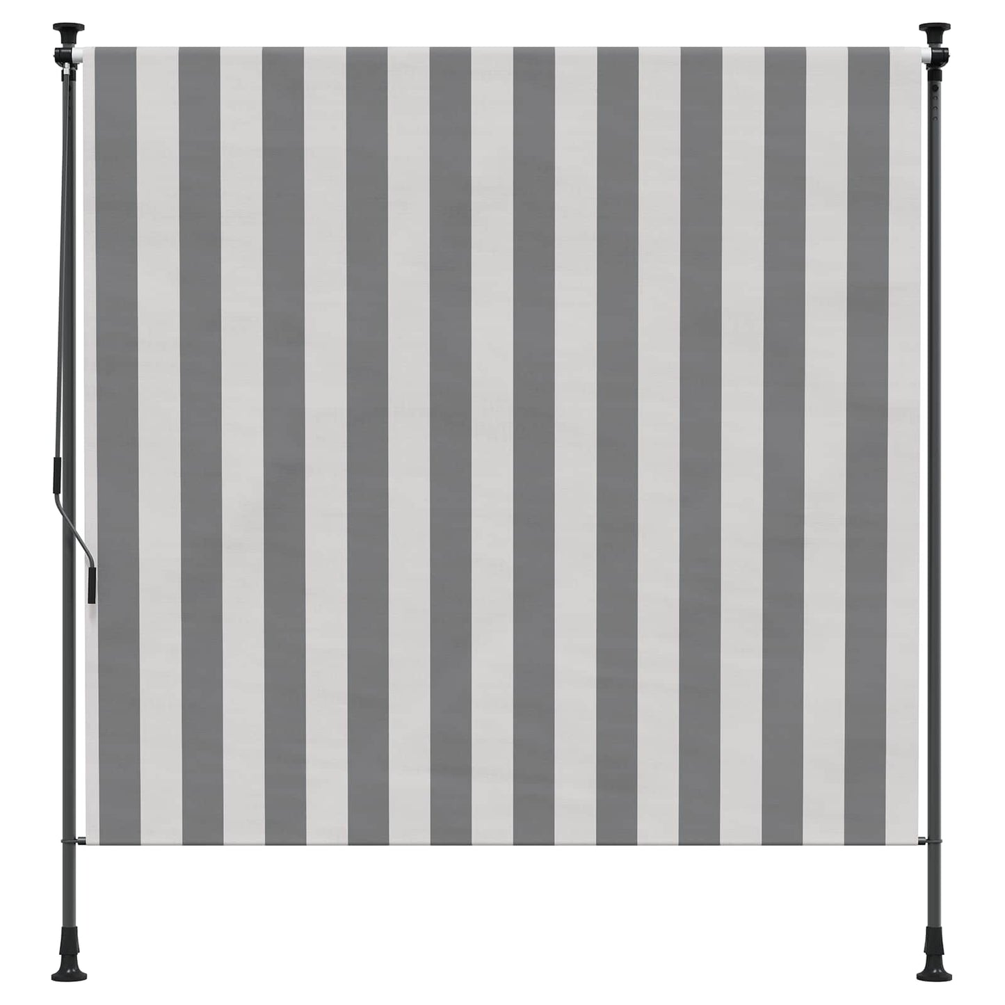 Outdoor Roller Blind Anthracite and White 200 x 270 cm