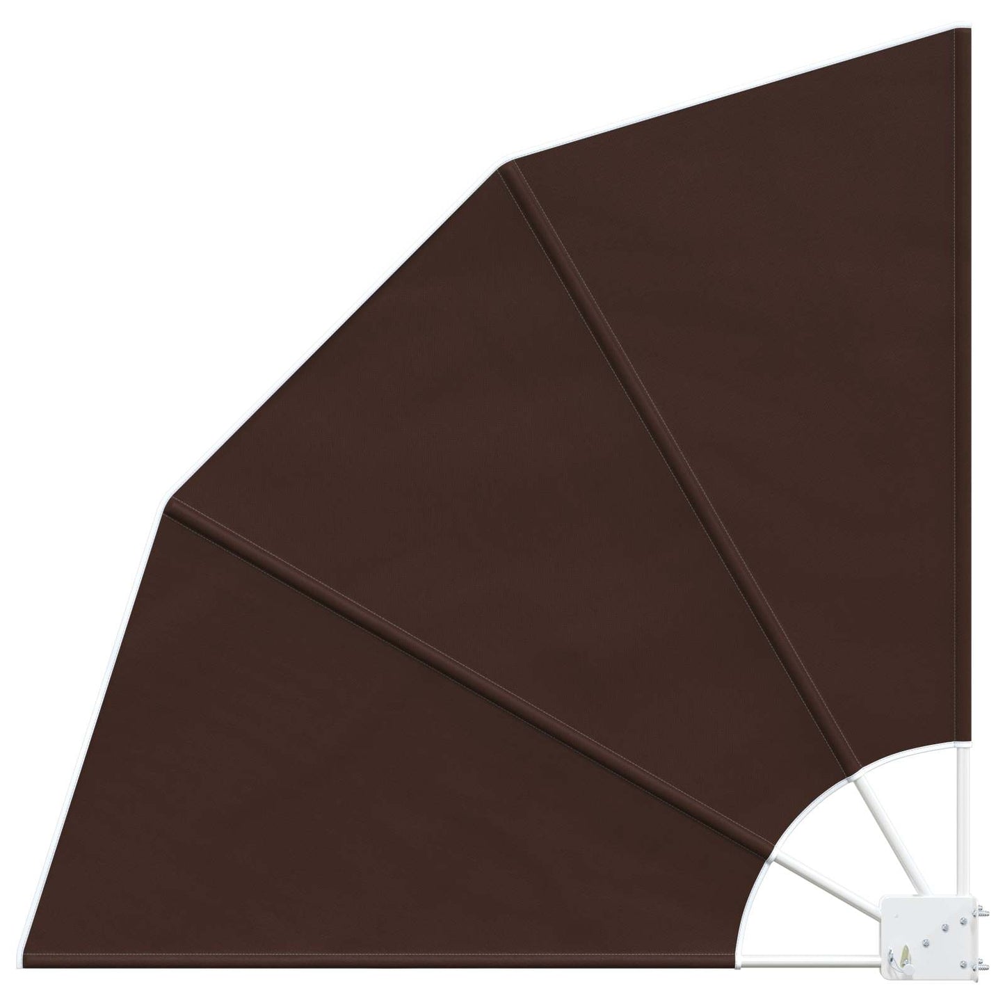 Balcony Privacy Screen 140 x 140 cm Polyester Brown