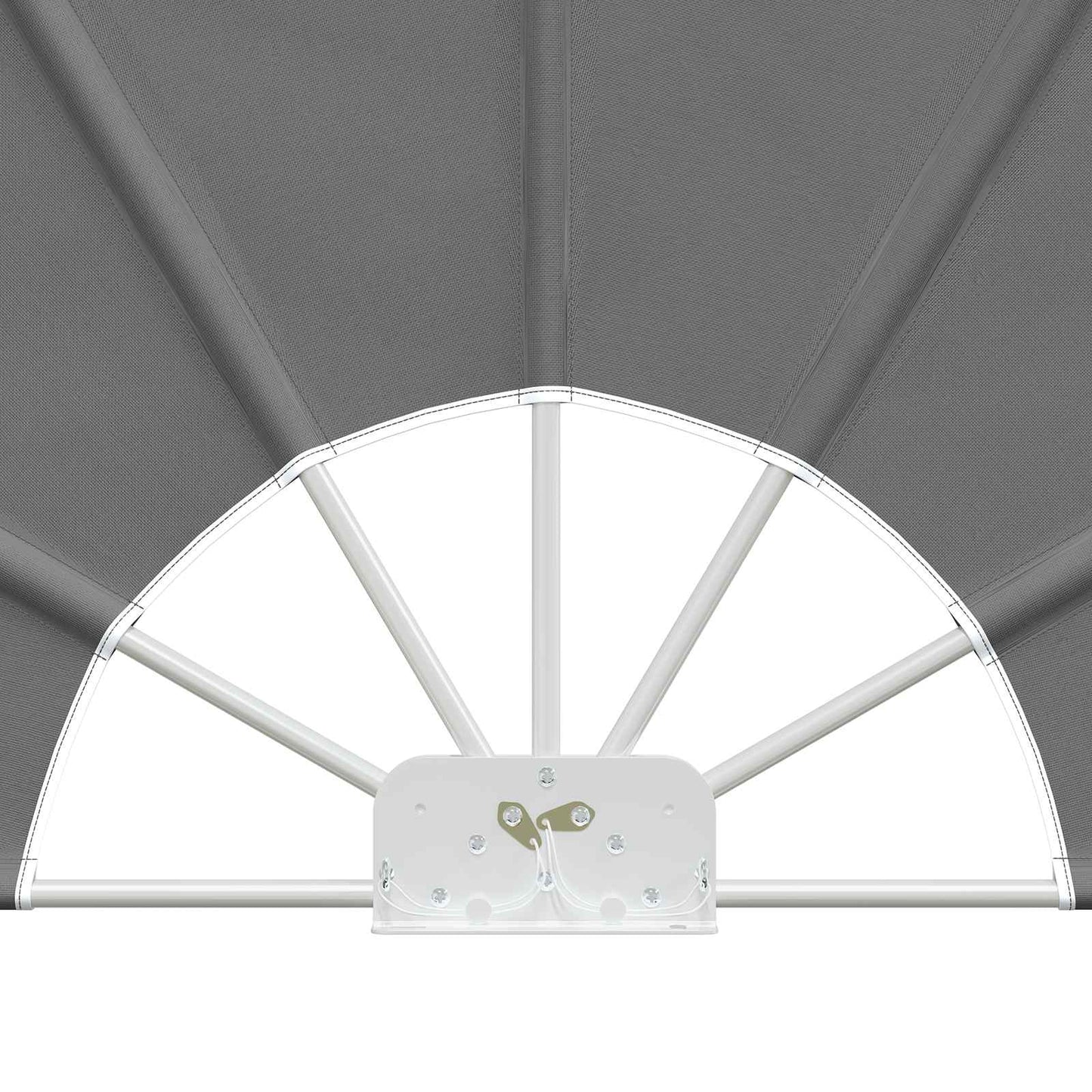 Balcony Privacy Screen Ø 320 cm Polyester Light Grey
