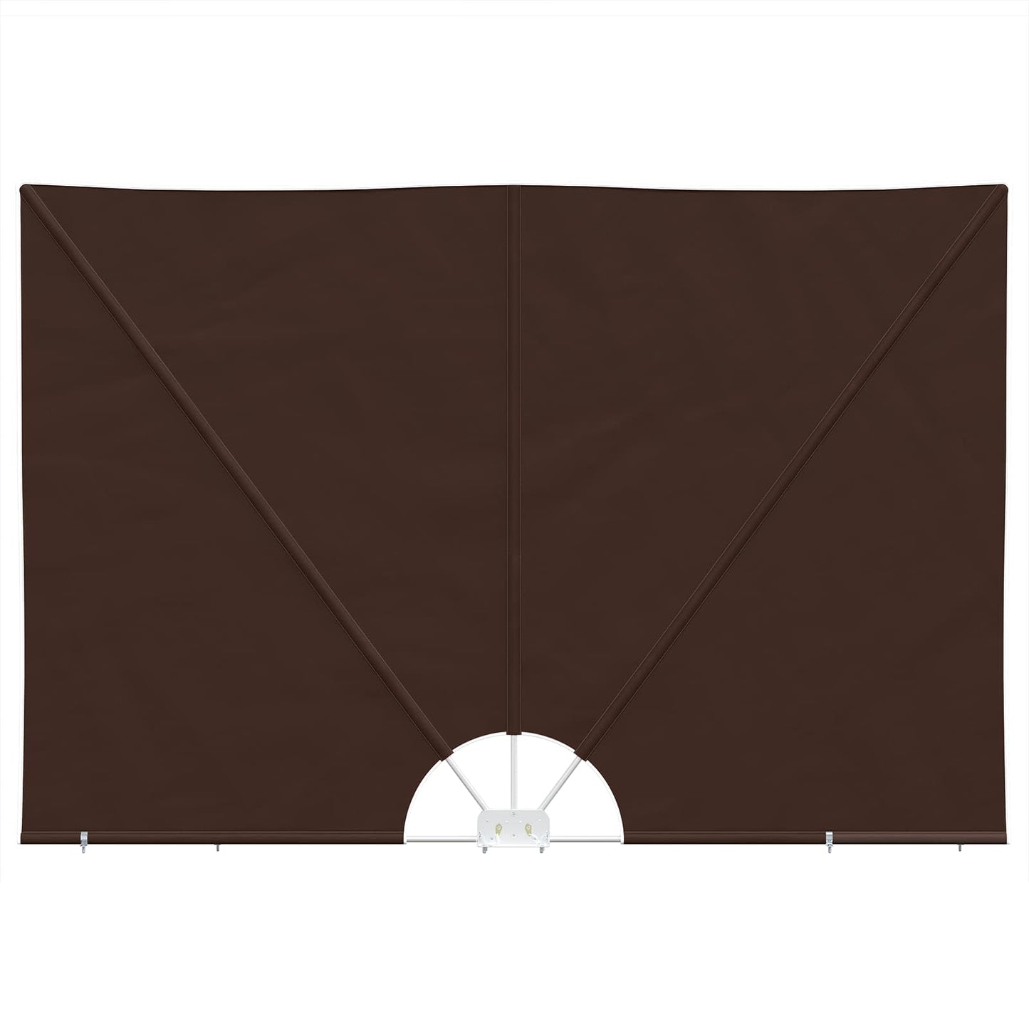 Balcony Privacy Screen 150 x 300 cm Polyester Rectangular Brown