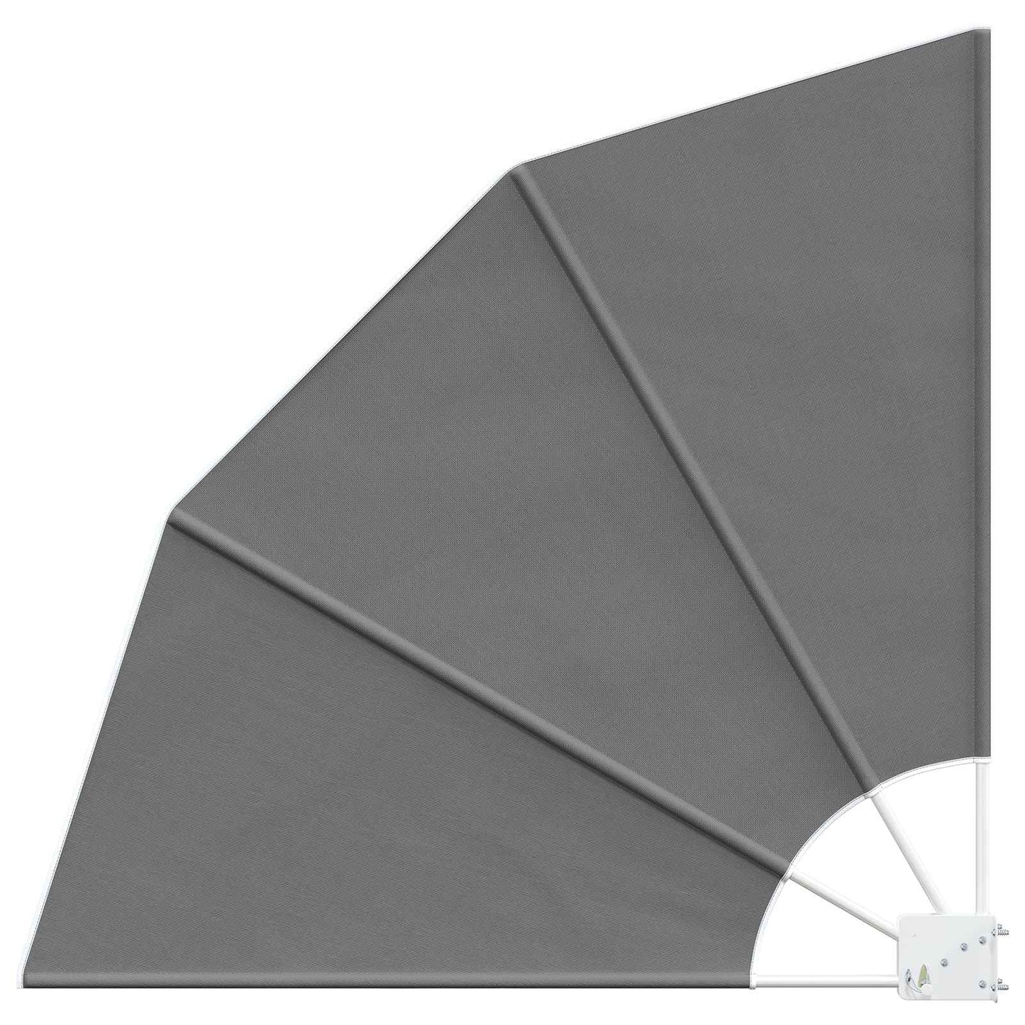 Balcony Privacy Screen 115 x 115 cm Polyester Light Grey
