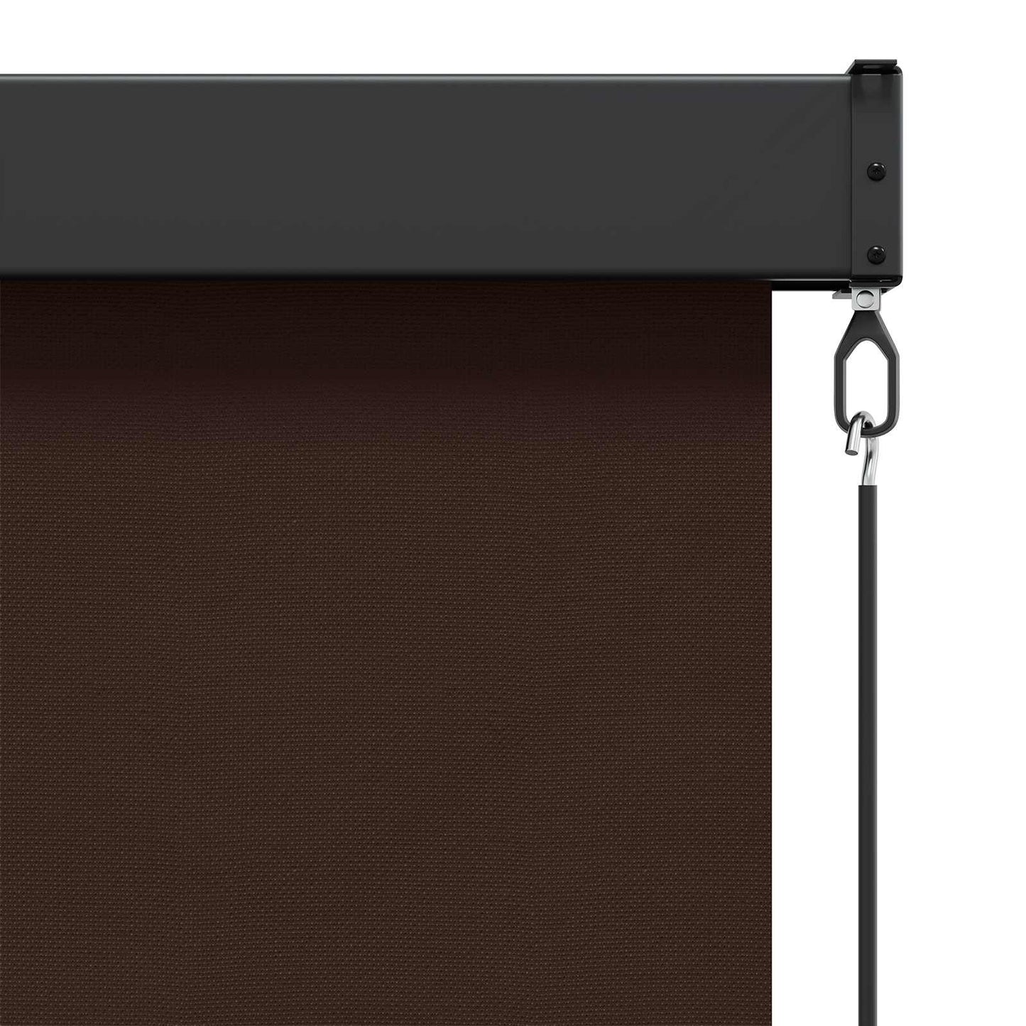 Roller Blind Brown 60 x 250 cm Fabric and Aluminum