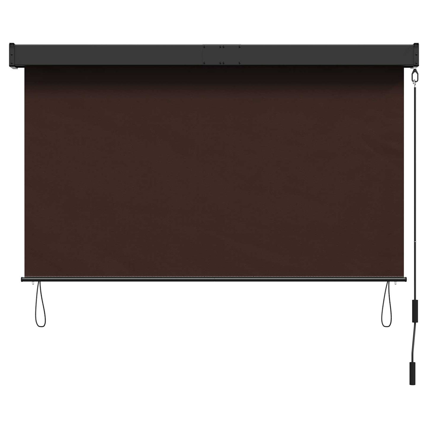 Roller Blind Brown 60 x 250 cm Fabric and Aluminum