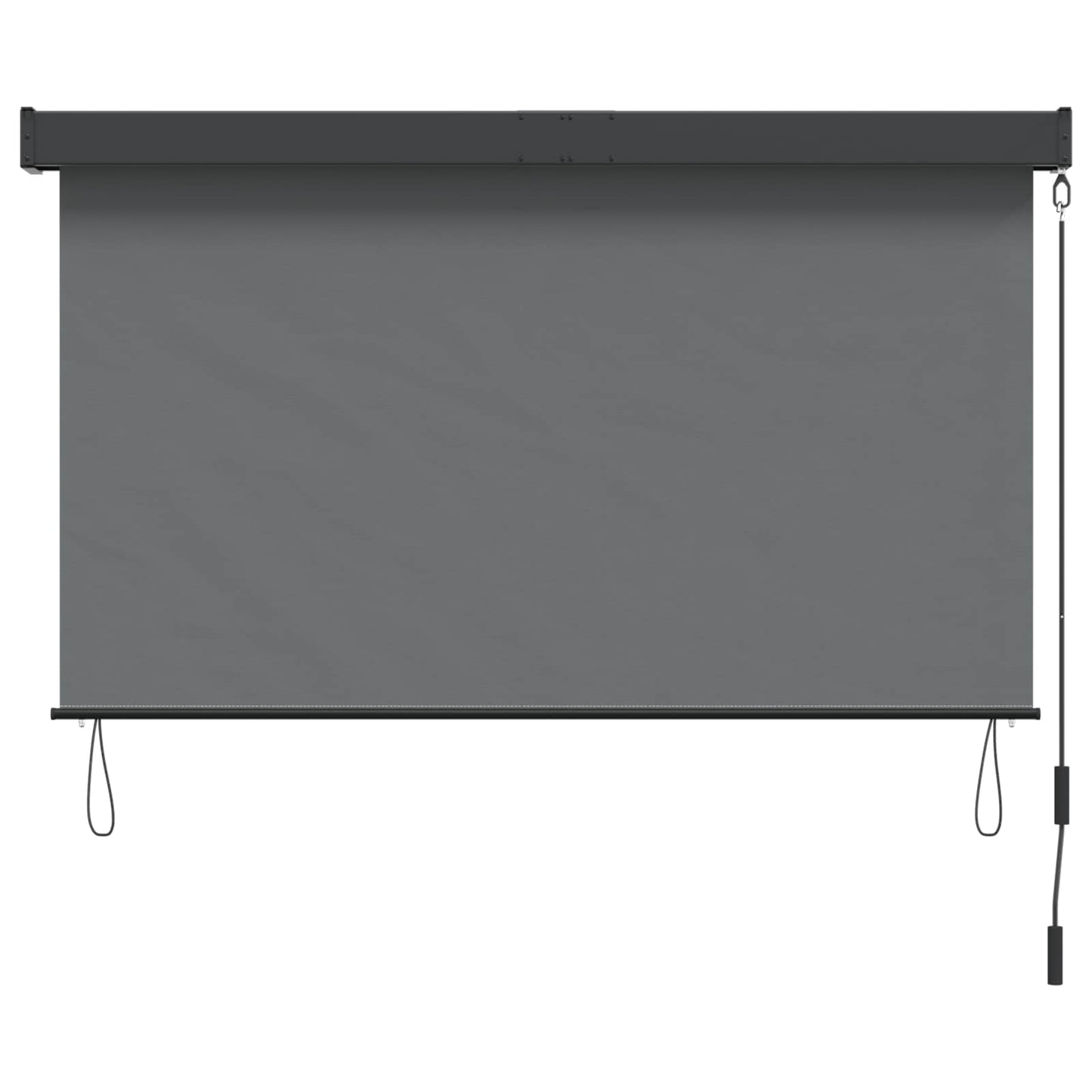 Roller Blind Light Grey 60 x 250 cm Fabric and Aluminum