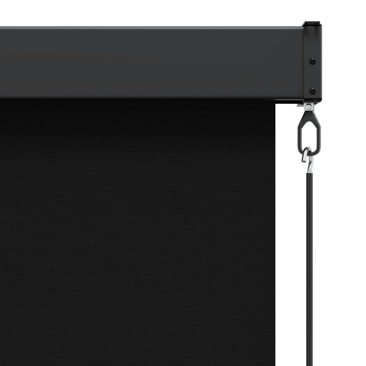 Roller Blind Black 80 x 250 cm Fabric and Aluminum