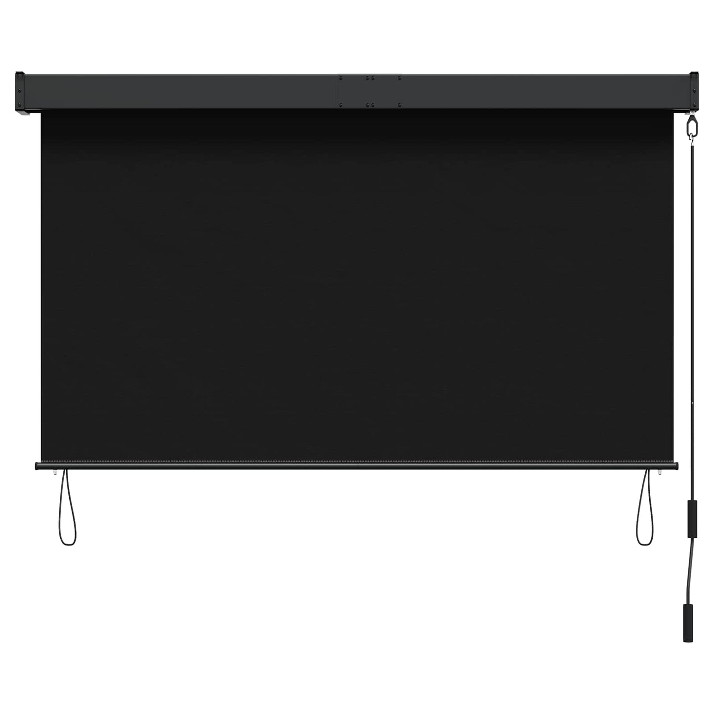Roller Blind Black 80 x 250 cm Fabric and Aluminum
