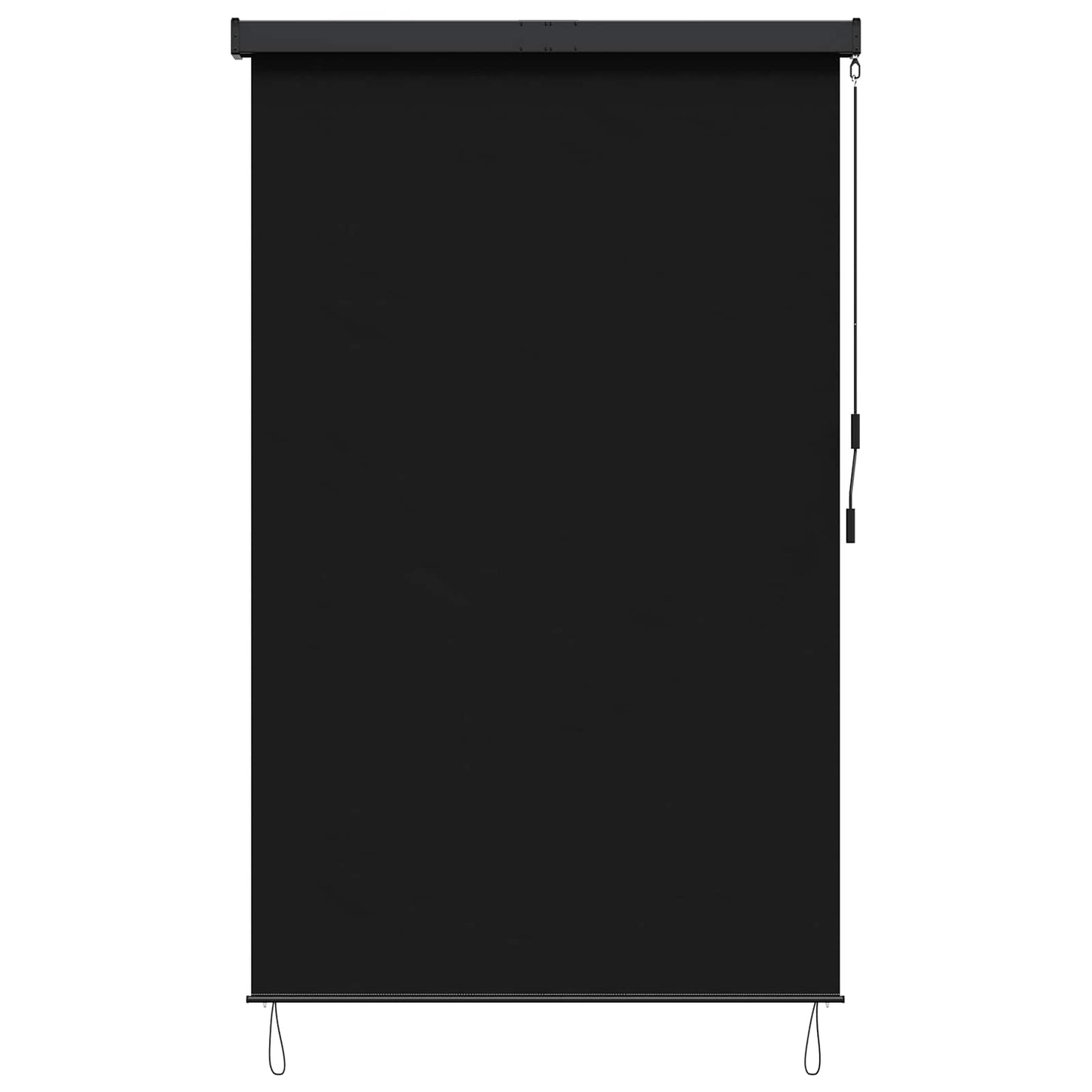 Roller Blind Black 80 x 250 cm Fabric and Aluminum