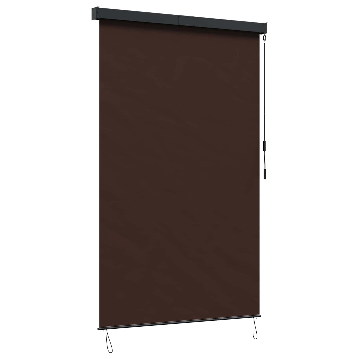 Roller Blind Brown 80 x 250 cm Fabric and Aluminum