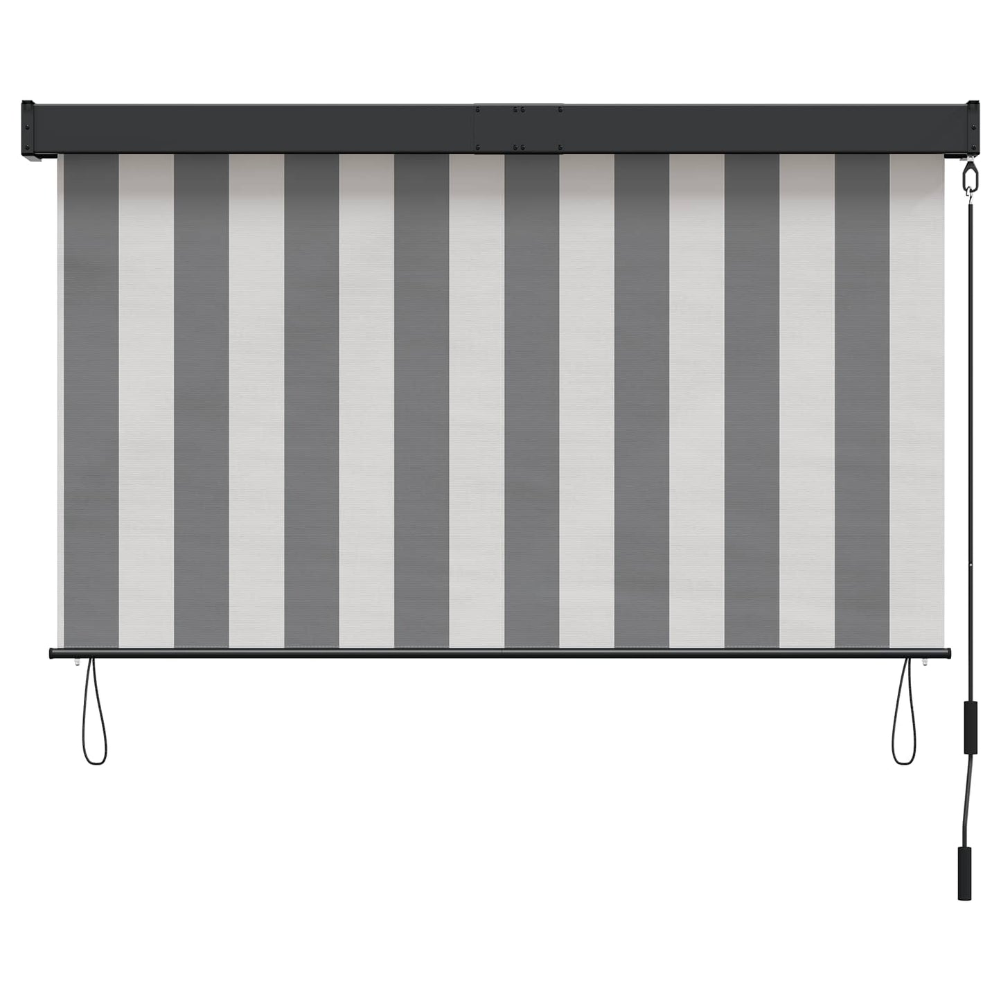 Roller Blind Anthracite and White 100 x 250 cm