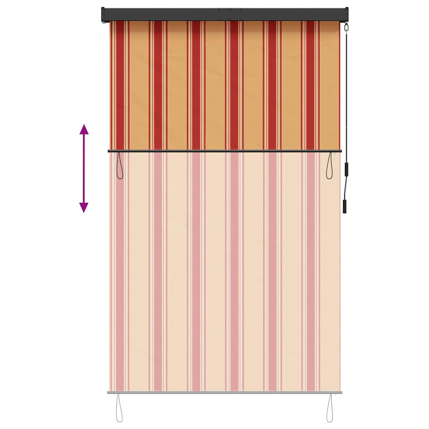 Roller Blind Multicolour 100 x 250 cm Fabric and Aluminum