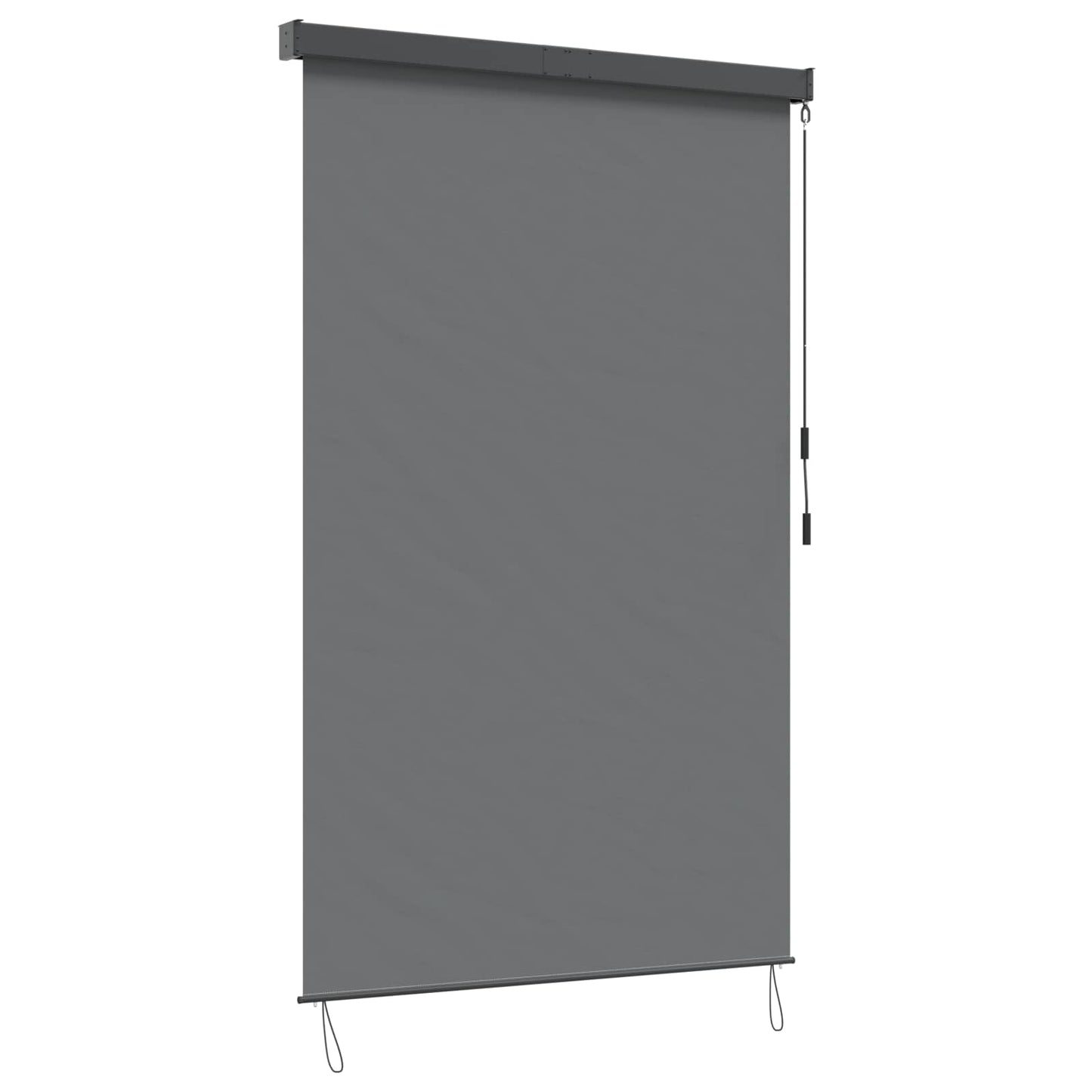 Roller Blind Light Grey 140 x 250 cm Fabric and Aluminum