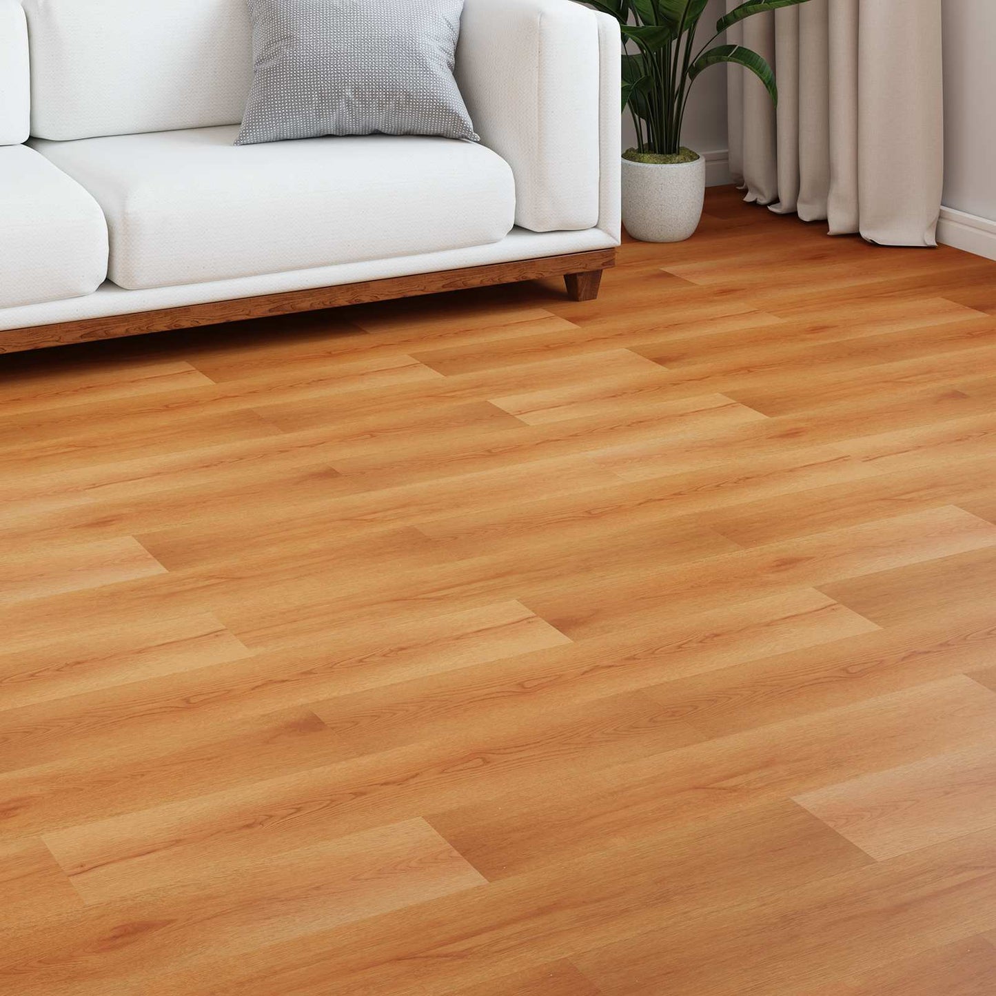 Laminate Flooring 15 pcs Beige 101 x 20 x 0.8 cm