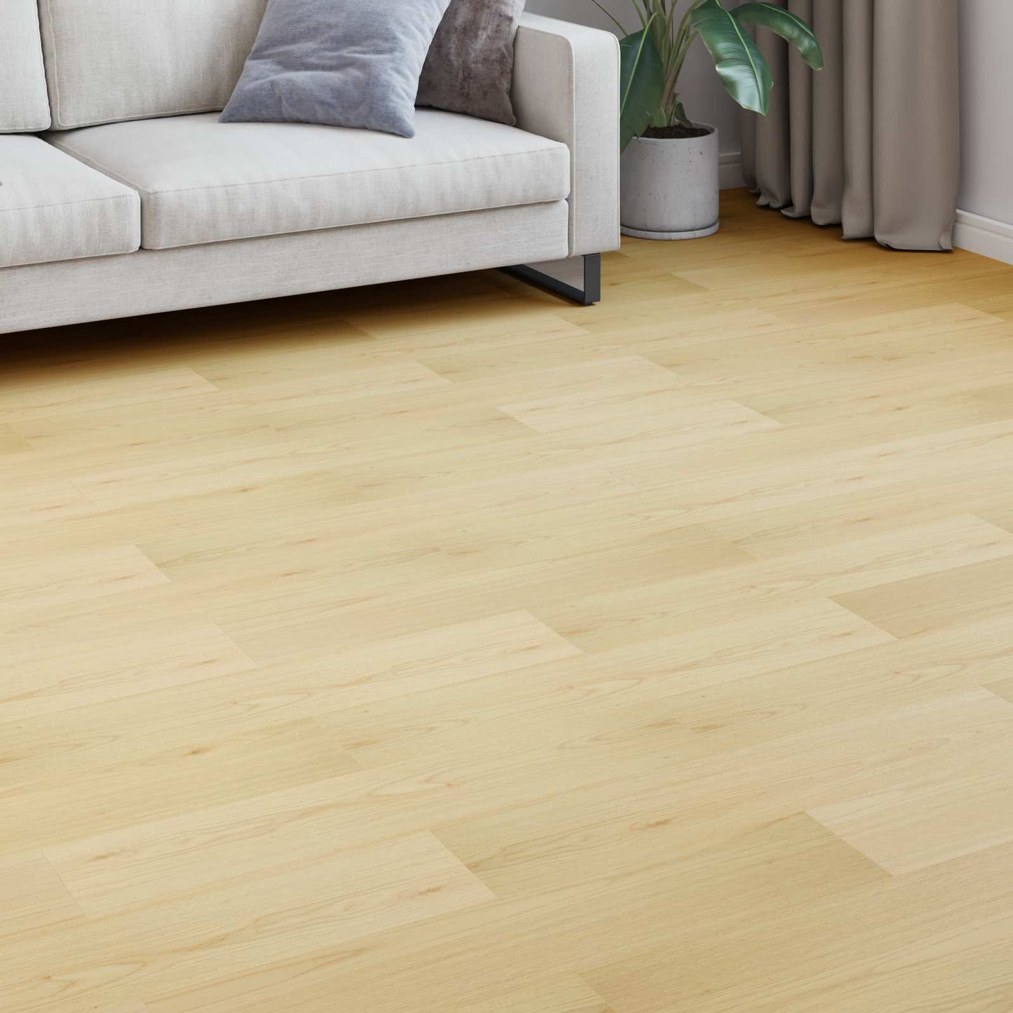 Laminate Flooring 15 pcs Soft Beige 101 x 20 x 0.8 cm