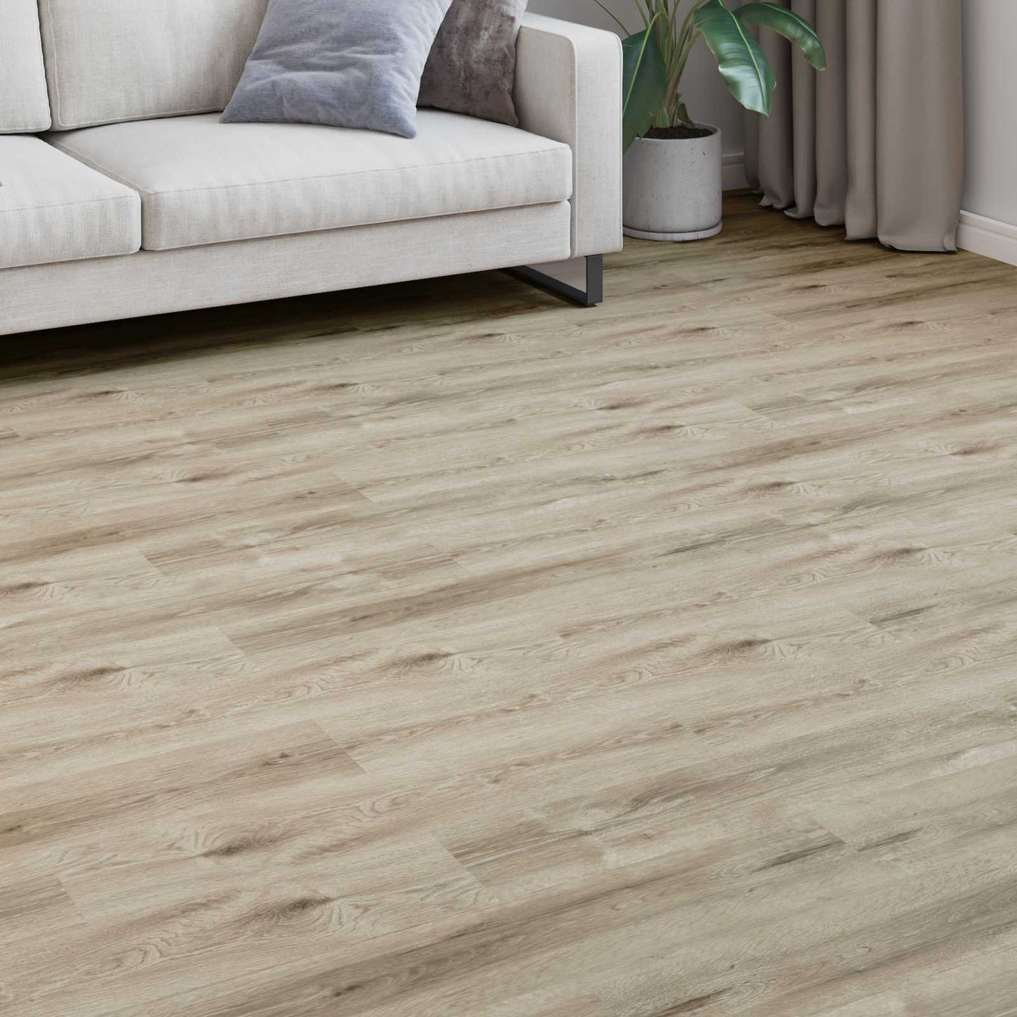 Laminate Flooring 15 pcs Whitewashed Brown 101 x 20 x 0.8 cm