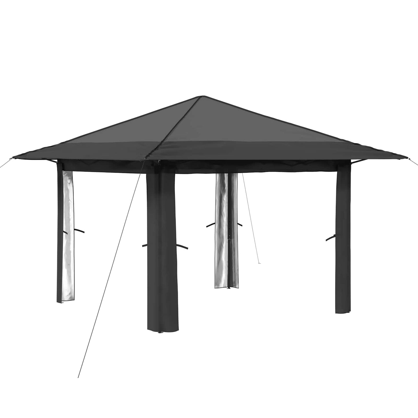 Gazebo without Sidewall 3.3 x 3.3 m Light Grey and Anthracite