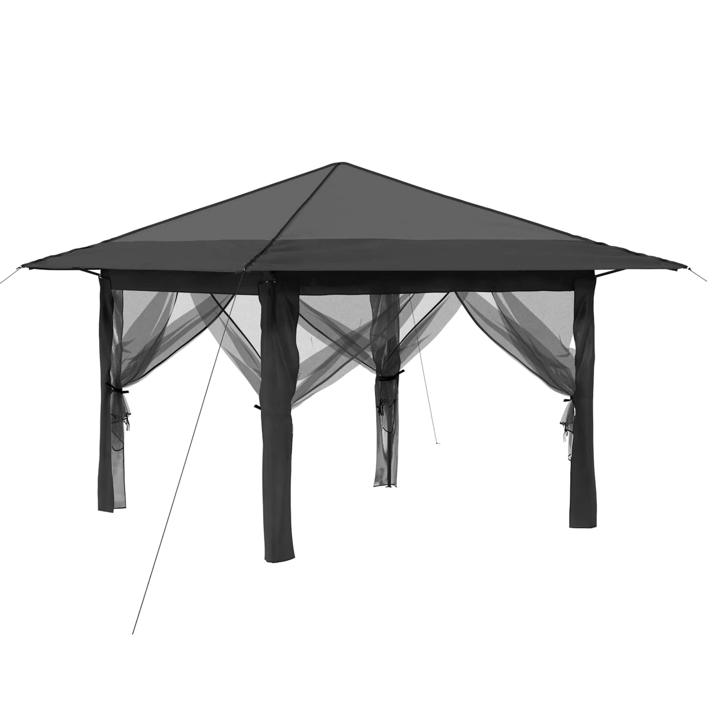 Gazebo with 4 Sidewalls 3.3 x 3.3 m Light Grey and Anthracite