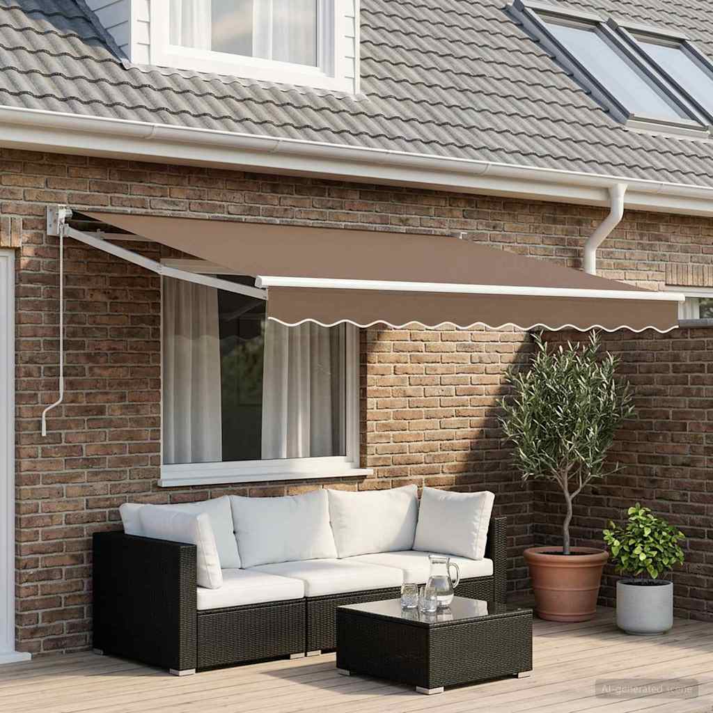 Awning Replacement Fabric Taupe 3.5 x 2 m Polyester