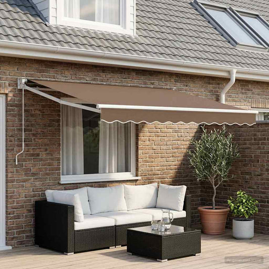 Awning Replacement Fabric Taupe 3.5 x 2 m Polyester