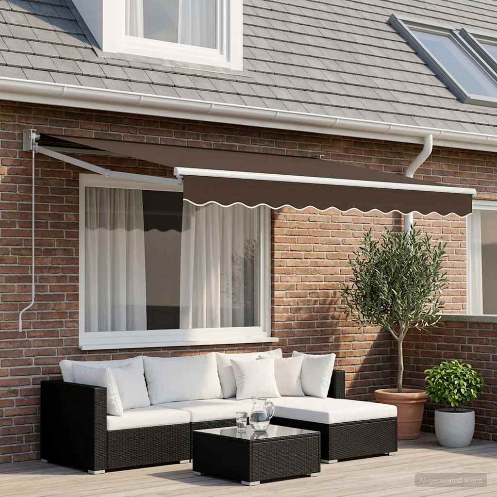Awning Replacement Fabric Taupe 4 x 2 m Polyester