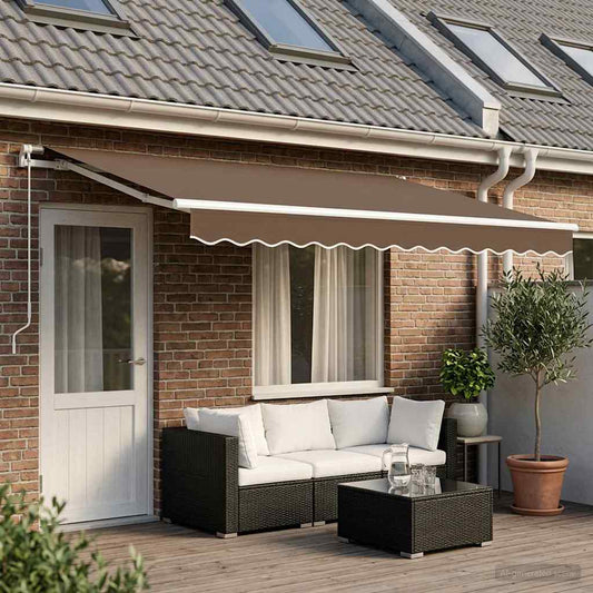 Awning Replacement Fabric Taupe 4 x 3 m Polyester