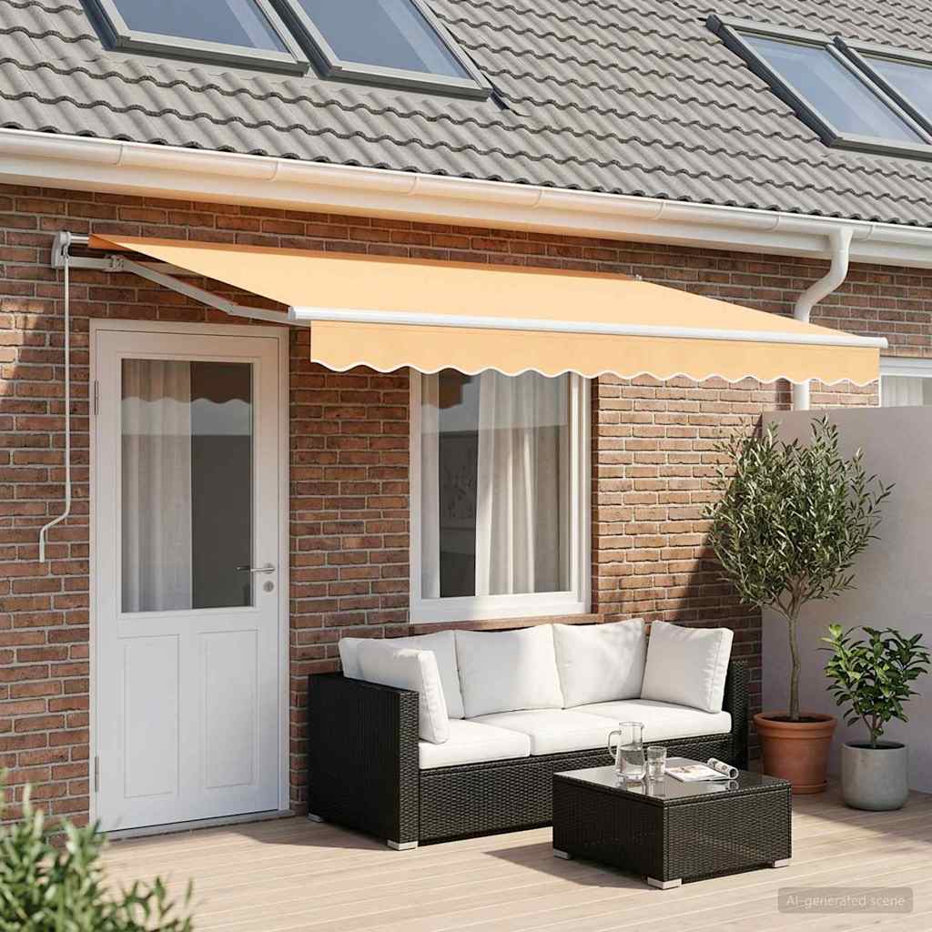 Awning Replacement Fabric Sand 4 x 3.5 m Polyester