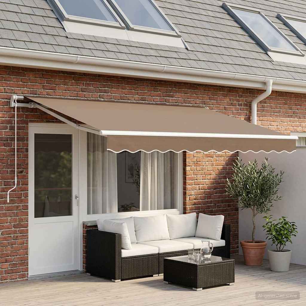 Awning Replacement Fabric Taupe 5 x 3 m Polyester