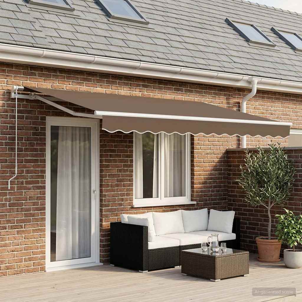 Awning Replacement Fabric Taupe 6 x 3.5 m Polyester