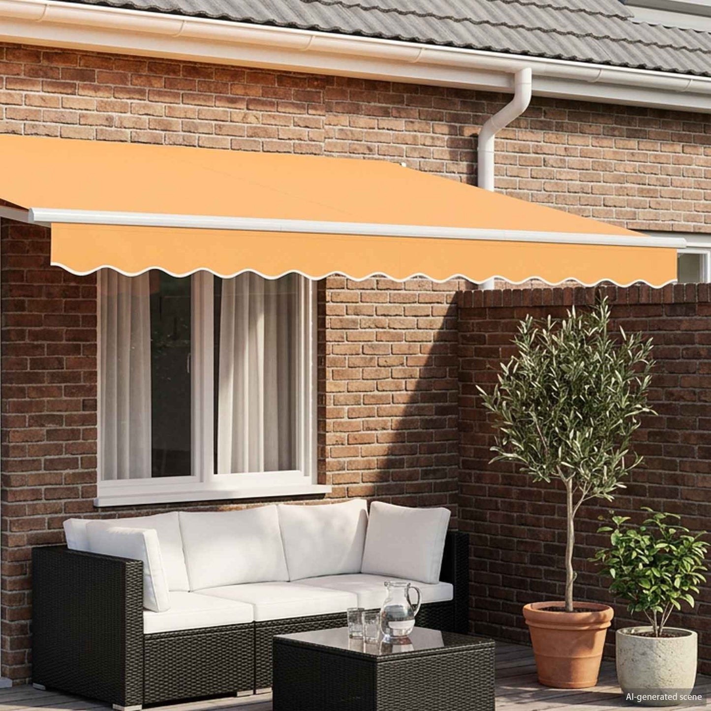 Awning Valance Replacement Sand 3.5 m Polyester