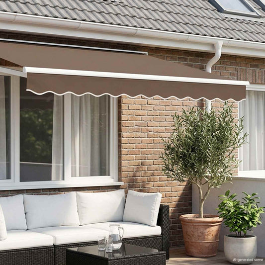 Awning Valance Replacement Taupe 4.5 m Polyester