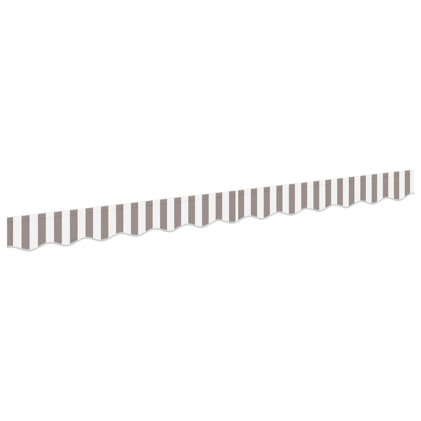 Awning Valance Replacement Light Grey and White 5 m Polyester