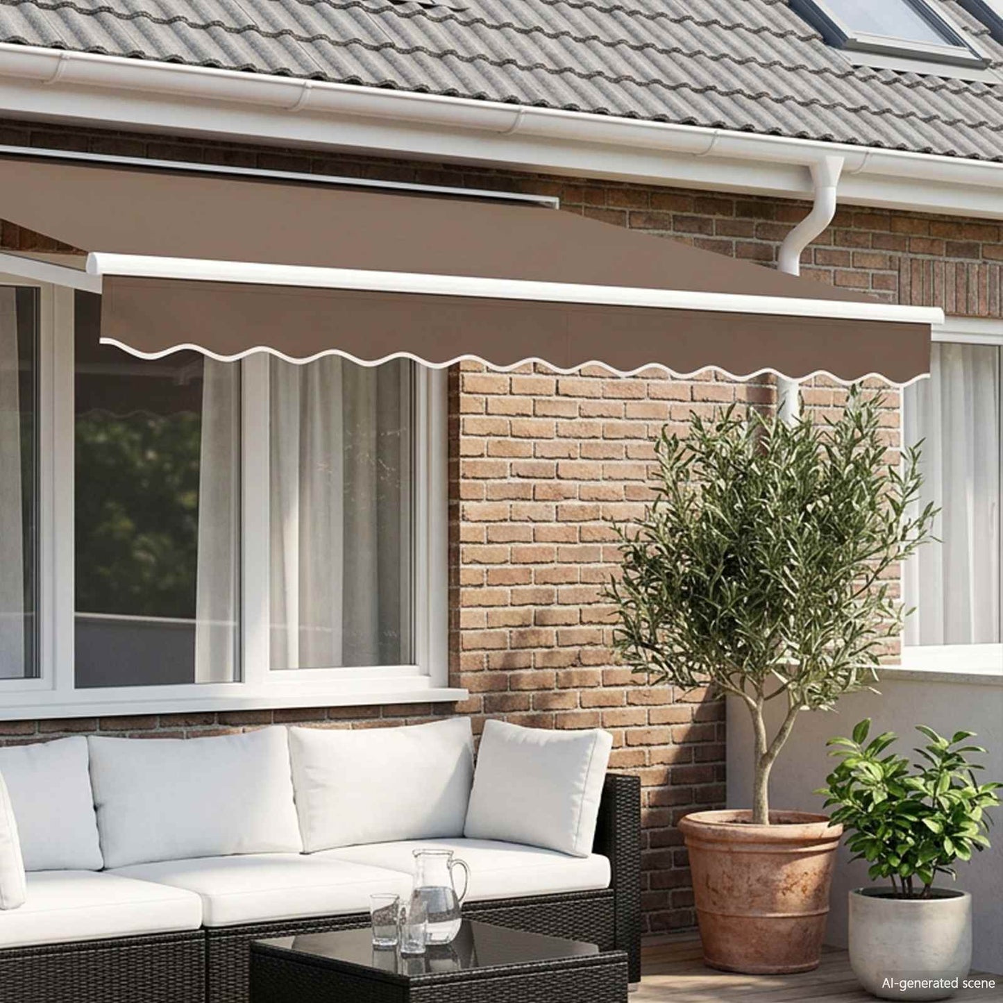 Awning Valance Replacement Taupe 6 m Polyester