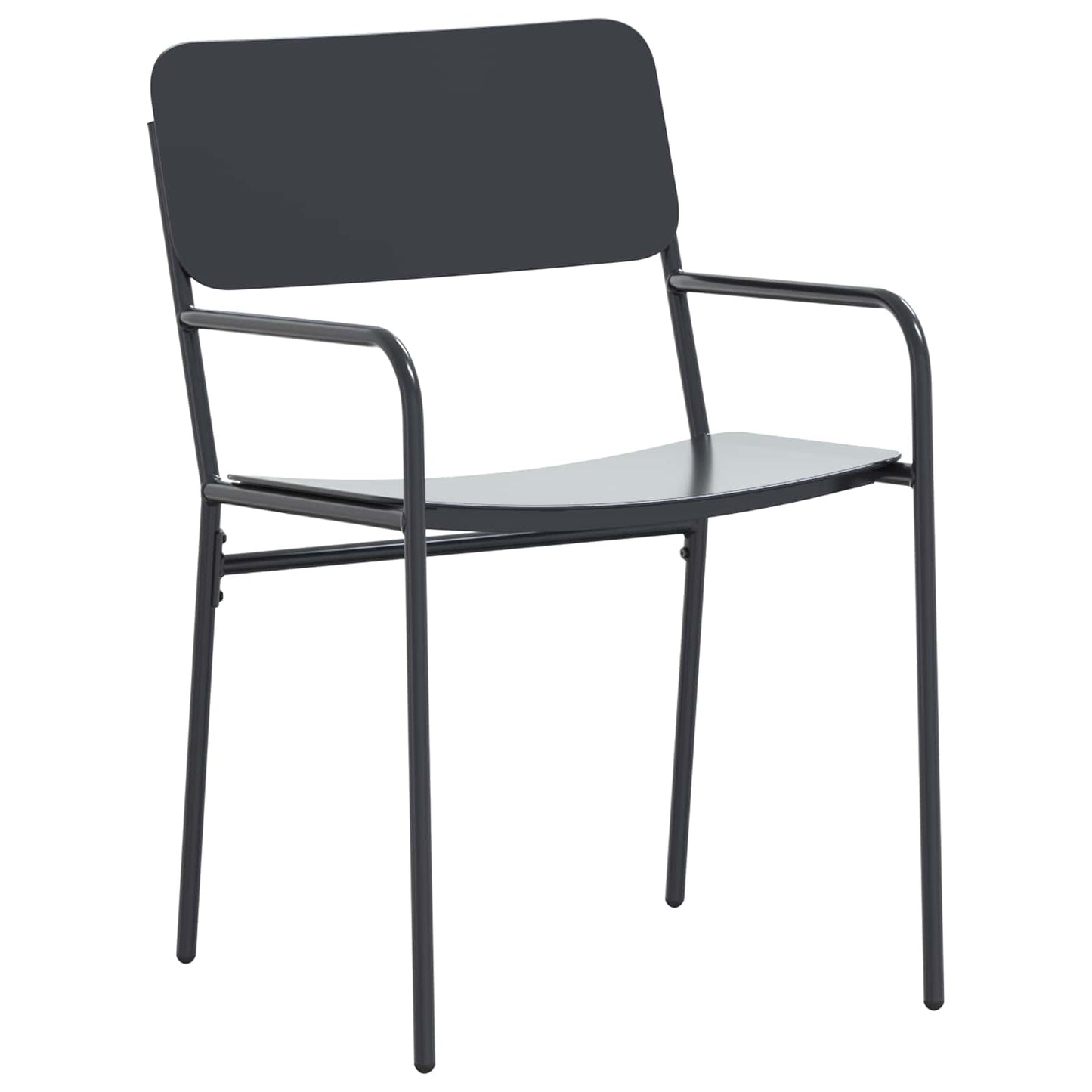 Garden Dining Set 7 pcs Anthracite Steel