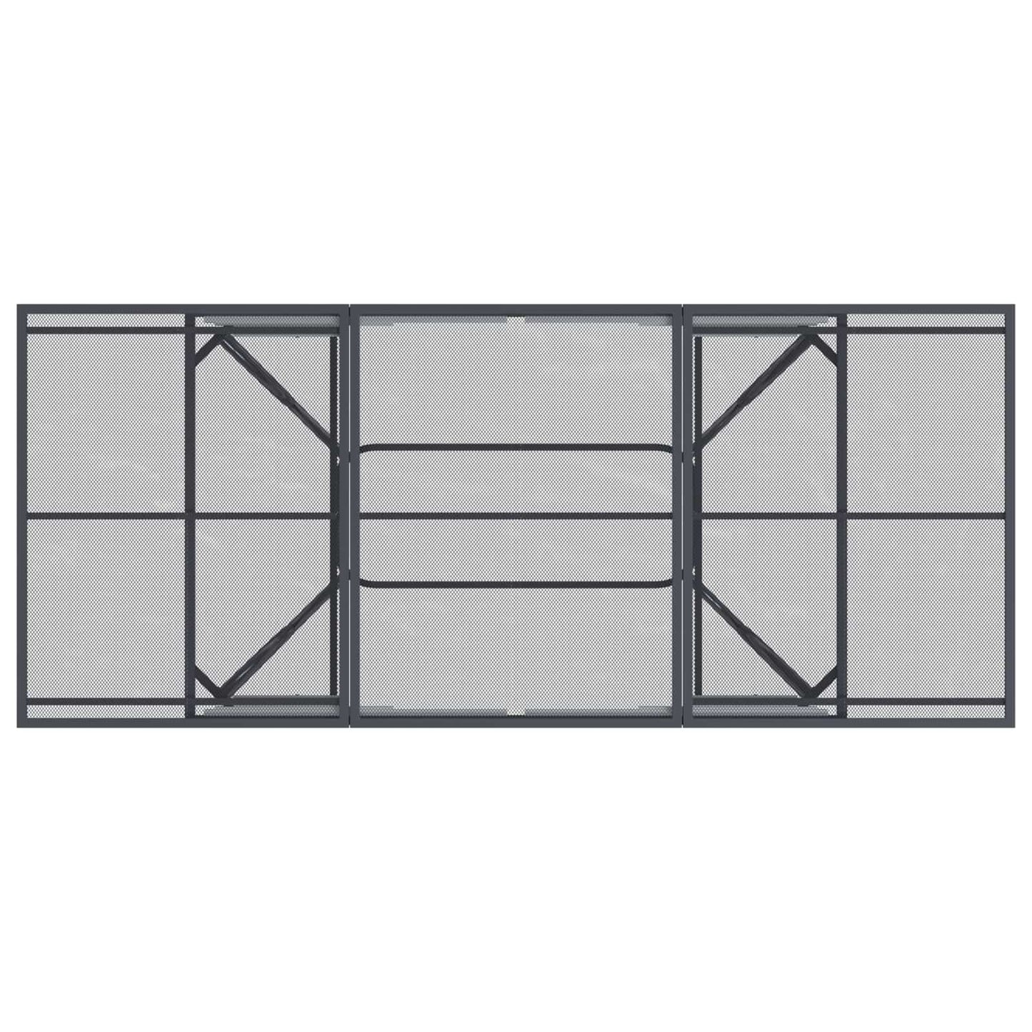 Garden Dining Set 9 pcs Anthracite Steel