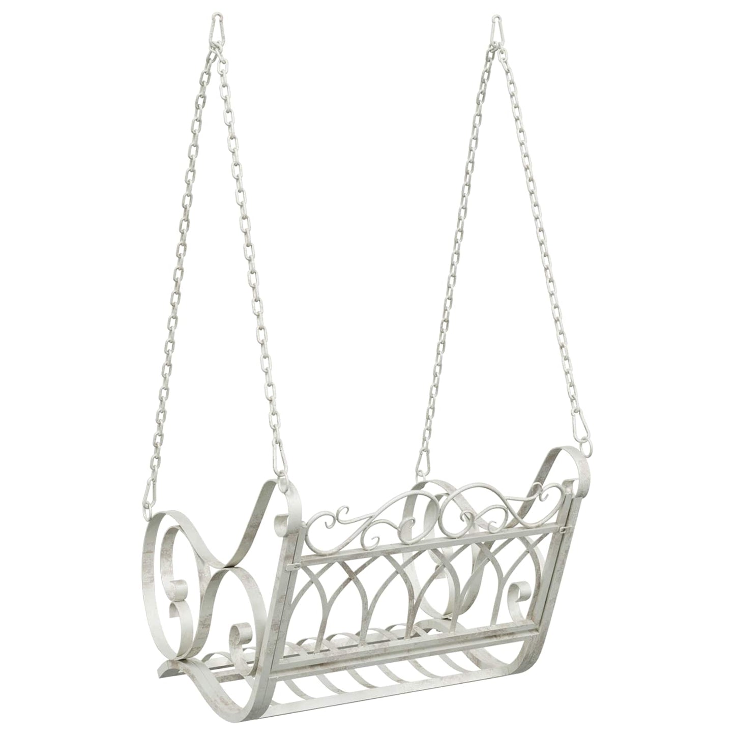 Swing Bench Steel 71 x 75 x 59 cm Antique White