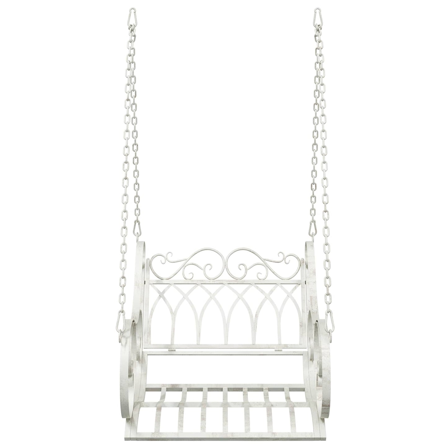Swing Bench Steel 71 x 75 x 59 cm Antique White