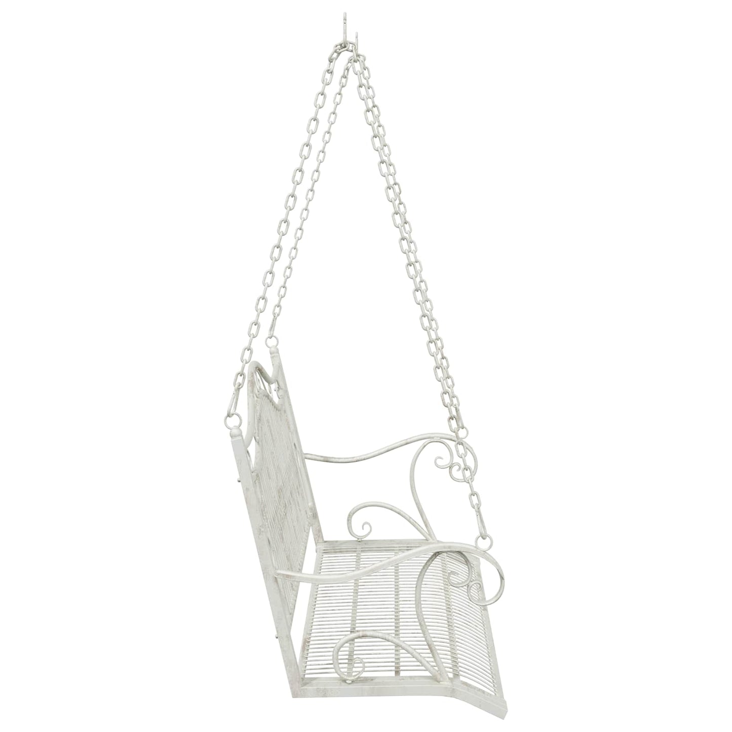 Swing Bench Steel 115 x 61 x 63 cm Antique White